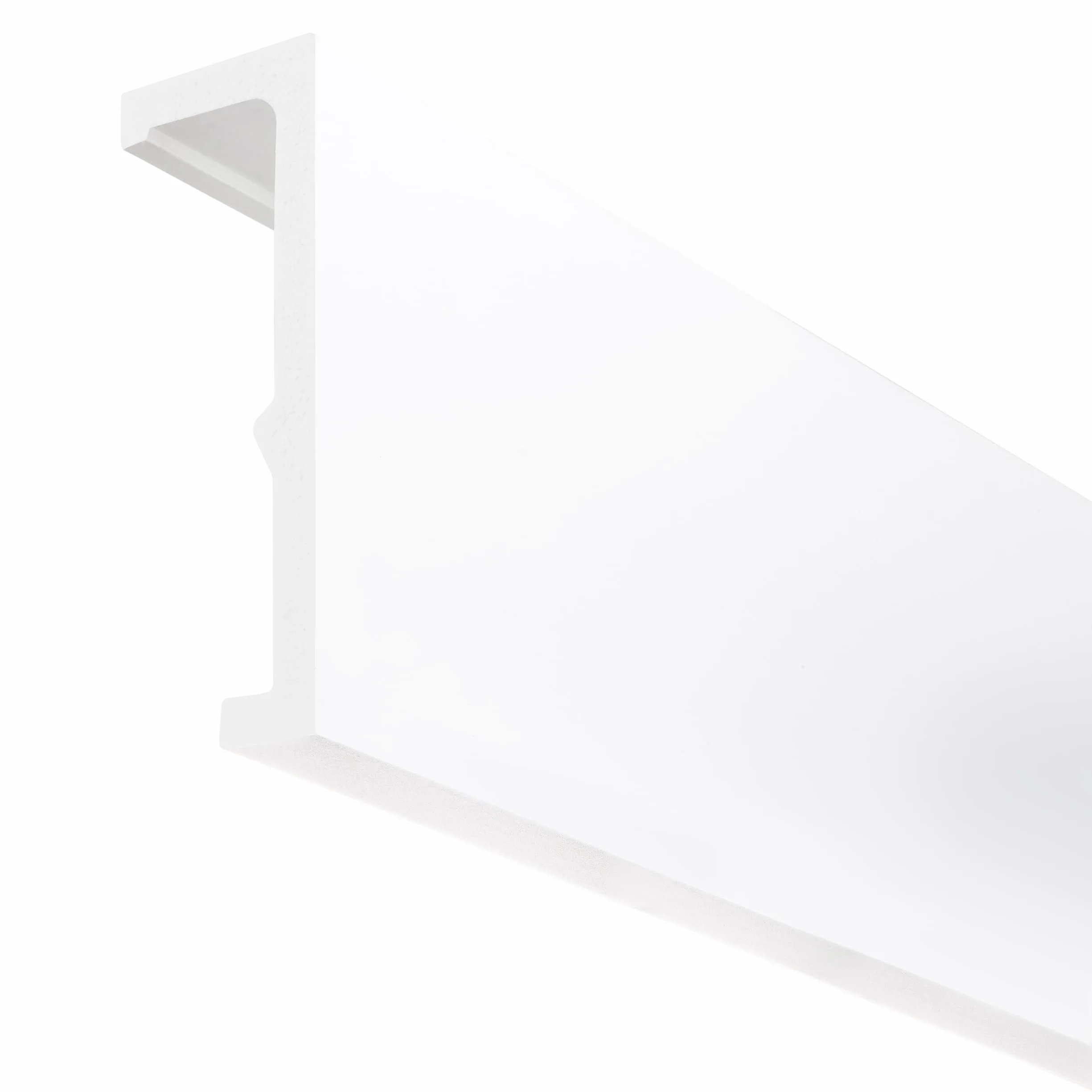 Mardom Moldura para techo, moldura para el techo de 200 cm de largo – 12 cm de alto – Cubierta blanca para barras de cortina – aspecto moderno compatible con LED – Moldura decorativa de techo en