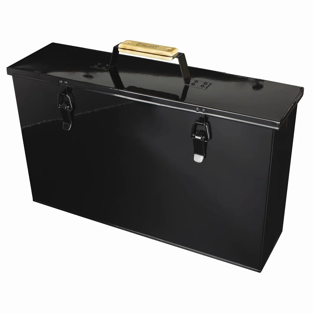 Valiant Fireside - Cenicero de metal, color negro, 45 cm x 26 cm x 12 cm