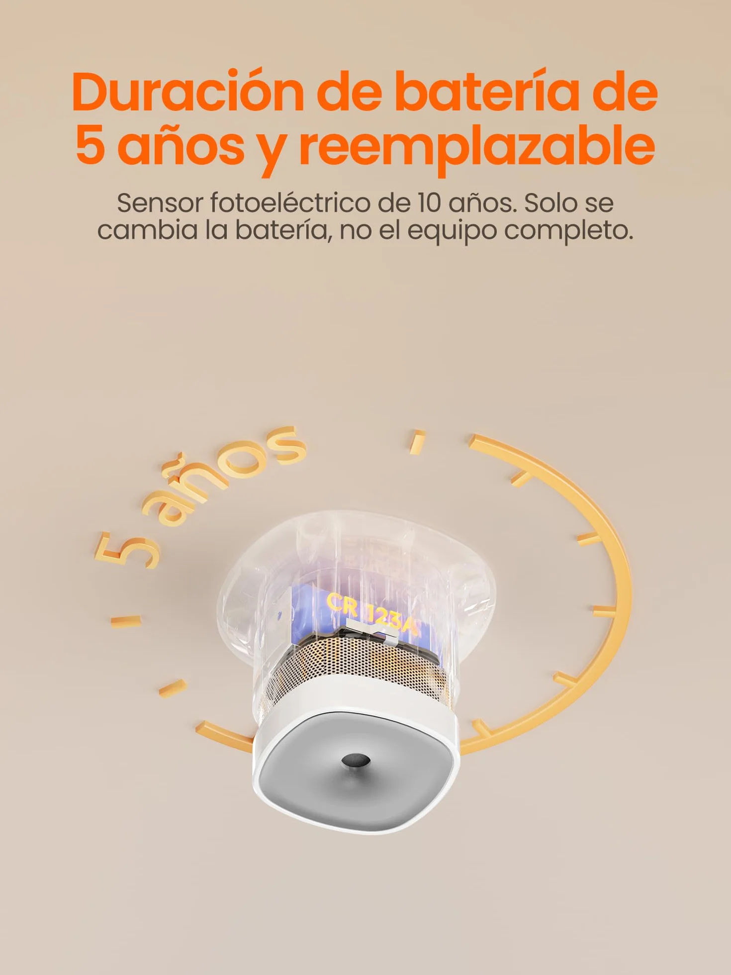 Heiman HS1SA-Z Zigbee Smart Detector de humo - Alta sensibilidad, fácil instalación, botón de prueba y silencio, 5 años de duración de la batería