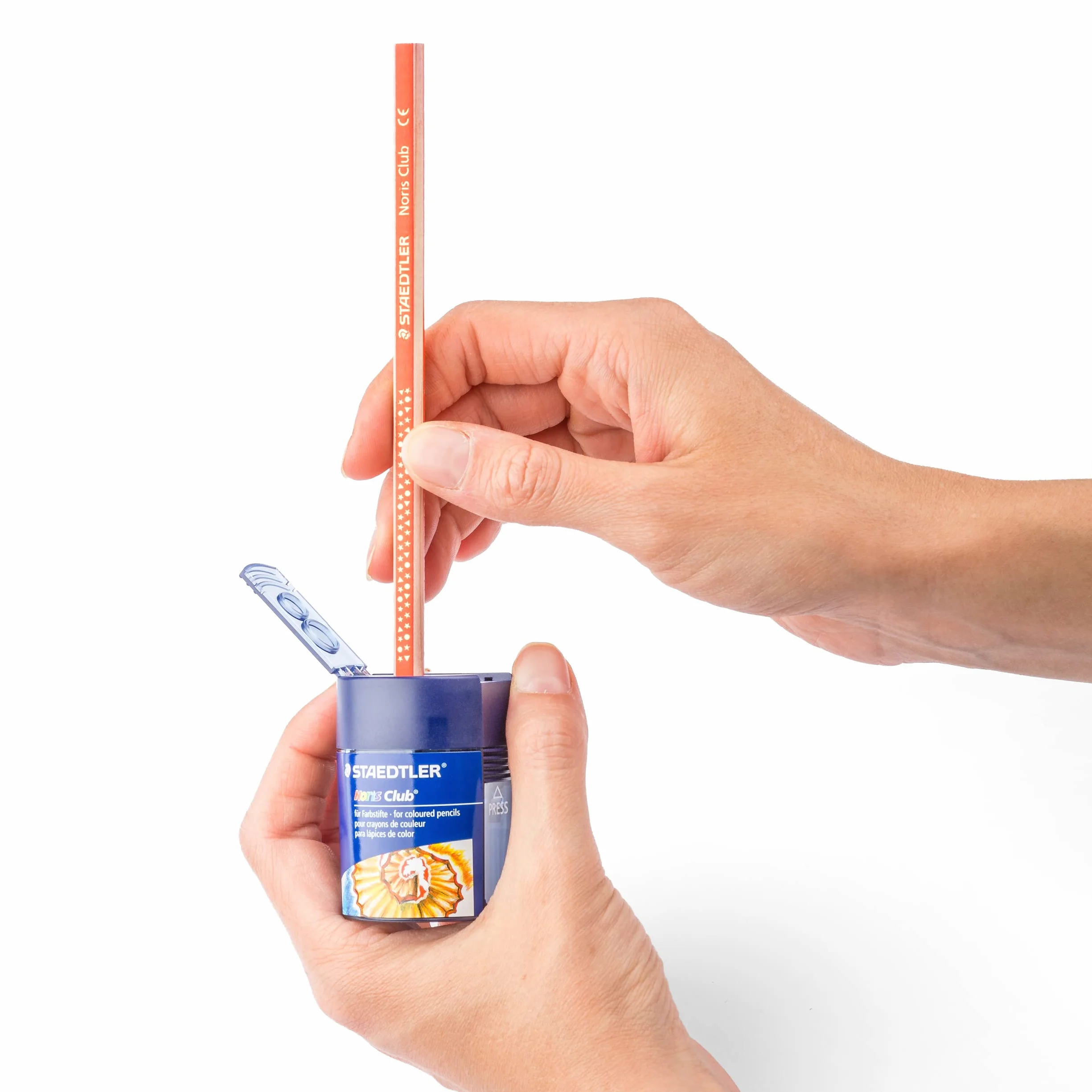 STAEDTLER Noris 512002 Sacapuntas doble con tapa, Azul, Round Design