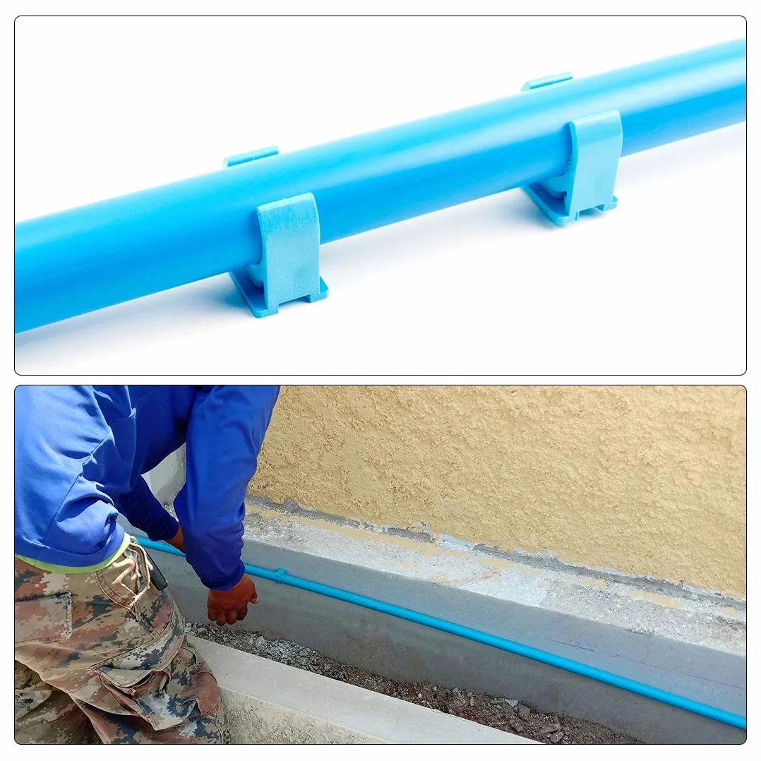 sourcing map PVC Agua Tubería 20mm Abrazaderas Clips, para 20mm/0,79 Pulgadas OD TV Bandejas Tubería Manguera Colgador Soporte Pex Tubería, 30uds
