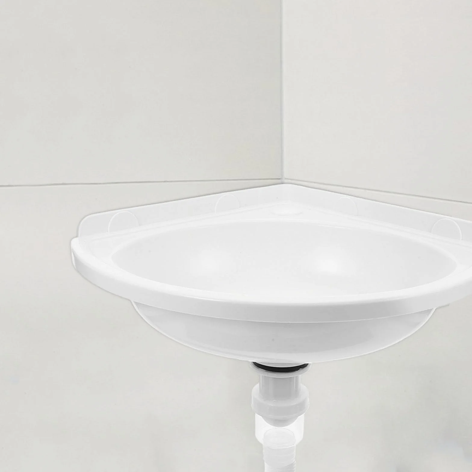 Uonlytech Lavabo De Esquina De Pared Lavabo Para Baño Pequeño Para Baños Compactos y Montaje Pared