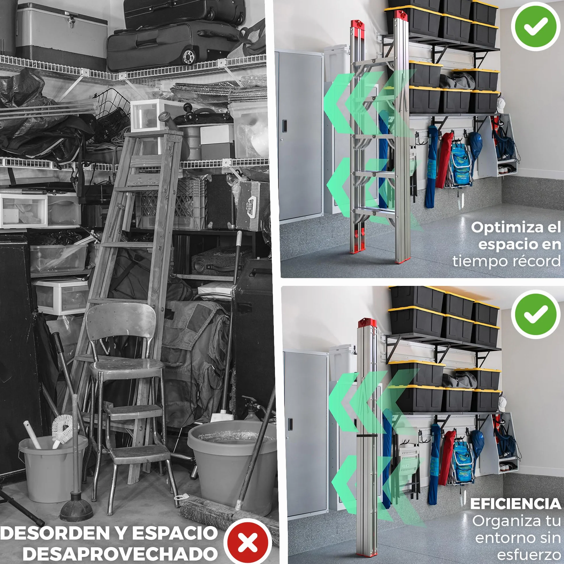 Escalera Plegable de Aluminio 5 Peldaños - Escaleras Plegables Aluminio 180 cm - Segura y Antideslizante para Hogar, Taller y Construcción - Plegado Compacto y Rápido para Espacios Reducidos