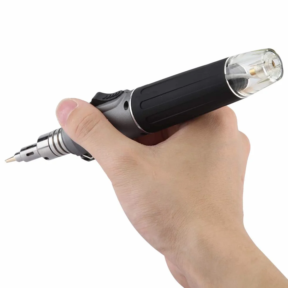 Soldador de gas, MAGT HS-1115K 10 en 1 Butano Soldador de gas Cola transparente Kit de antorcha de soldadura inalámbrico portátil