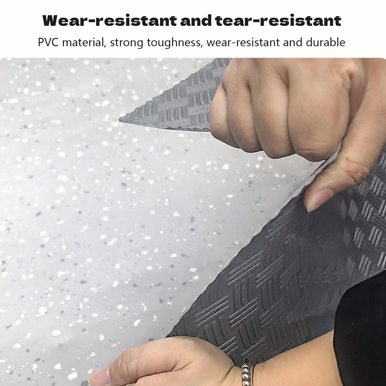 Tapete de Goma para Piso, Tapete Impermeable para Garaje de 1.6 mm de Grosor, Almohadilla Antideslizante para Reparación de Autos, para Garaje, Furgonetas, Gimnasio(Gray,0.9x2m)