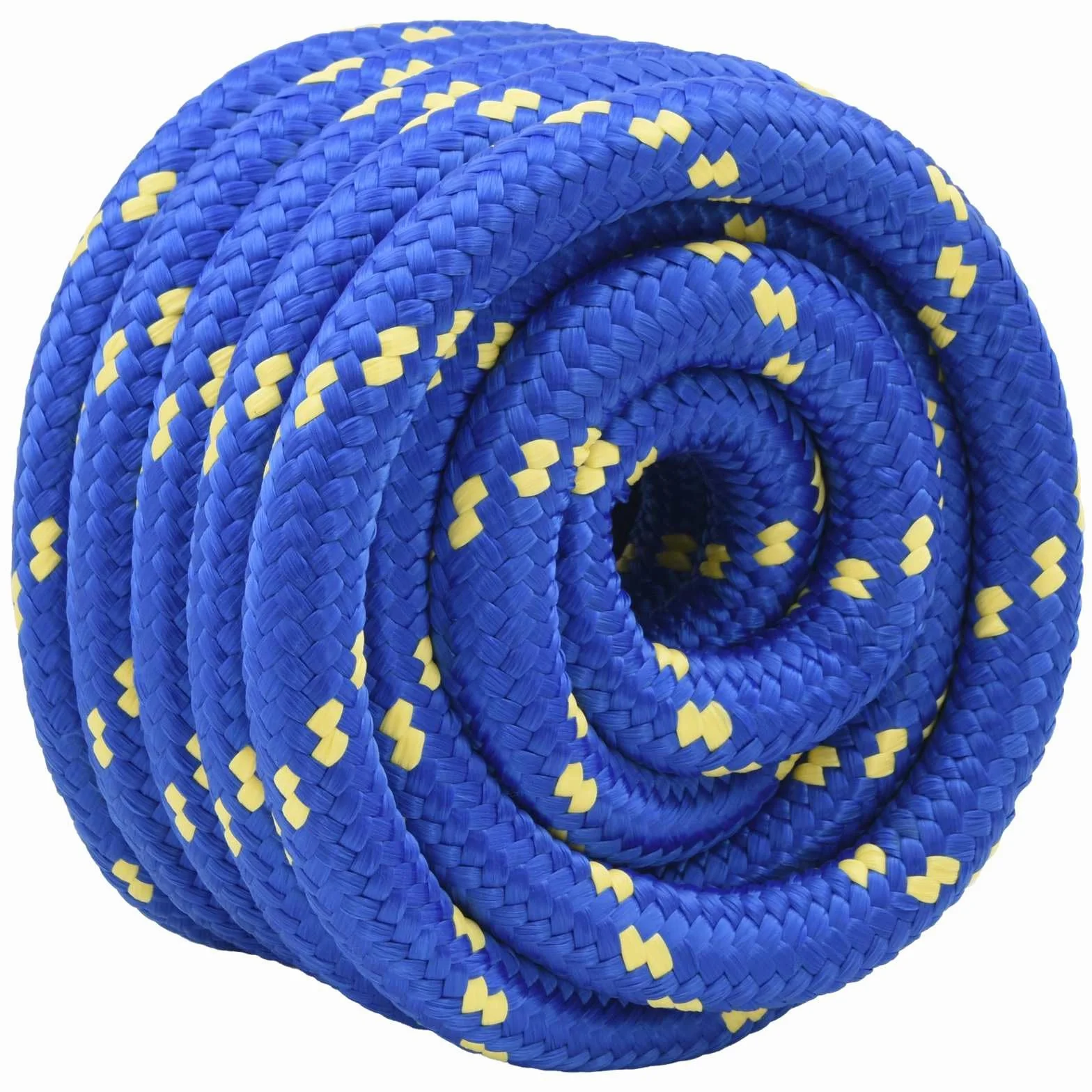 Cuerda para barco de polipropileno, 5 m de longitud, 3 cm de diámetro, color azul, resistente, resistente a la intemperie, para barco, vela, camping, exterior, versátil, para asegurar y anudar