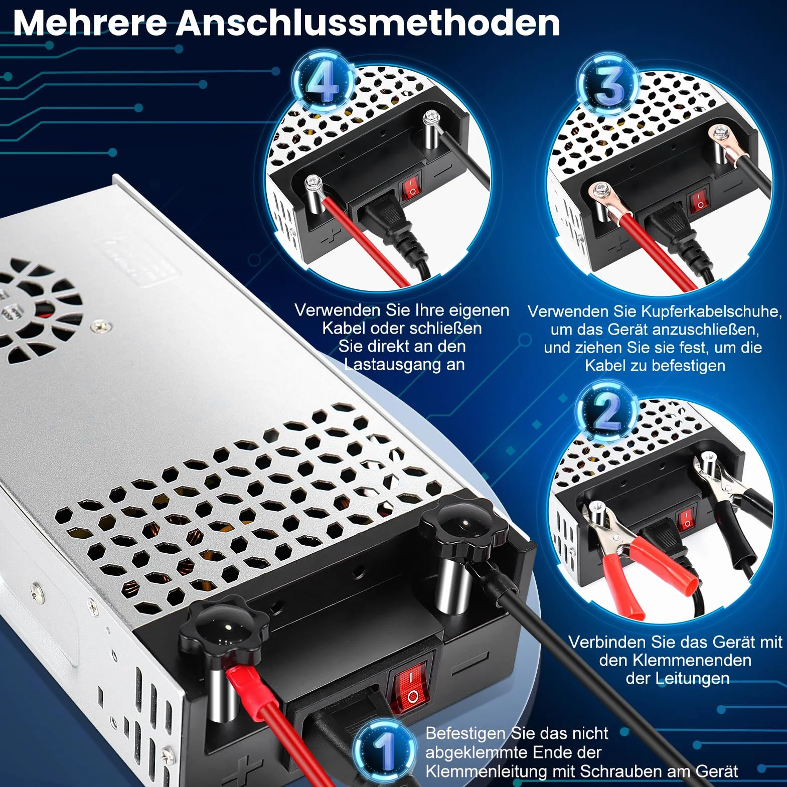 Fuente de alimentación de conmutación mejorada 12V 50A 600W - Transformador LED de 230V a 12V CC 12V - Convertidor de voltaje - Transformador para impresora 3D, calefacción diesel, calefacción