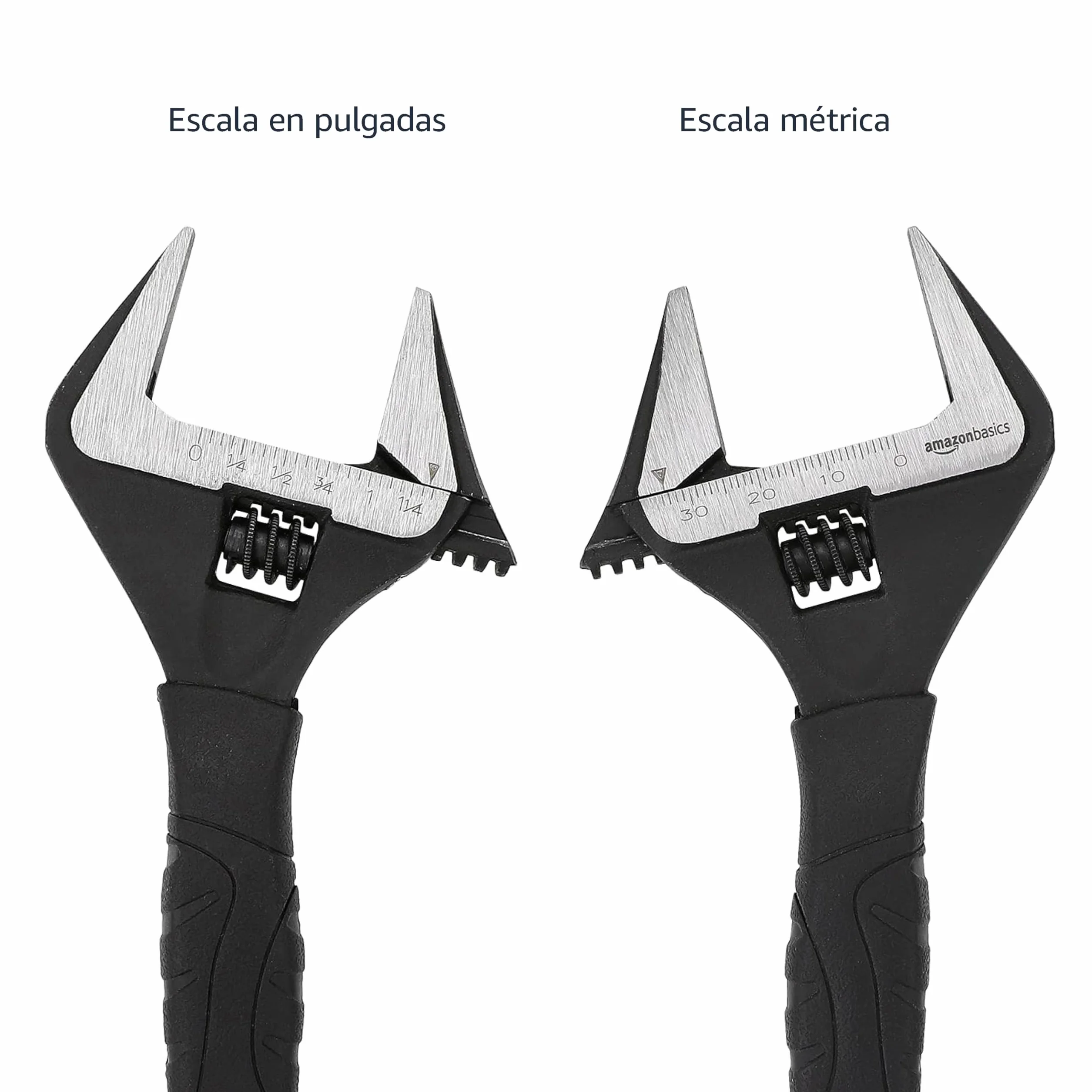 Amazon Basics Llave ajustable fontanería agarre suave 16.1 x 7.2 x 1.5 cm