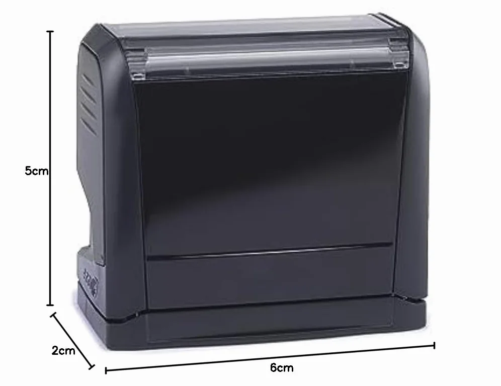 TRODAT 4913 Sello de Caucho Automático 55x20 mm Personalizado con Logo y Texto Negro