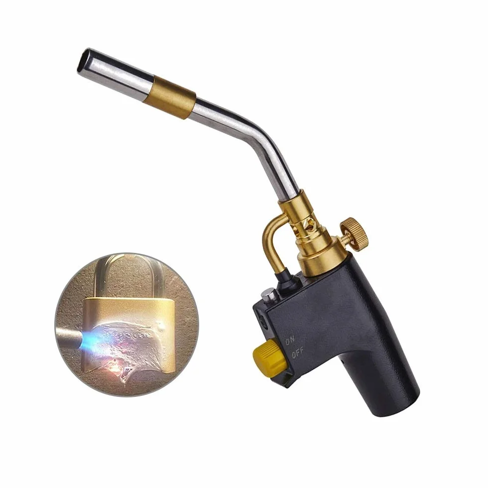 Antorcha de Propano MAPP para Soldadura Fuerte de Fontanería - Piezoeléctrica, Utilizada para Soldar y Quitar Pintura - Excluye Cilindro de Gas