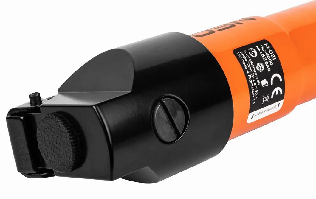 NEO TOOLS Martillo de aguja para óxido y soldadura, 12 x 3 mm, presión de trabajo 6,3 bar, consumo medio de aire 125 l/min, 4000 trazos/min, conexión, 1/4", peso 1,30 kg, CE