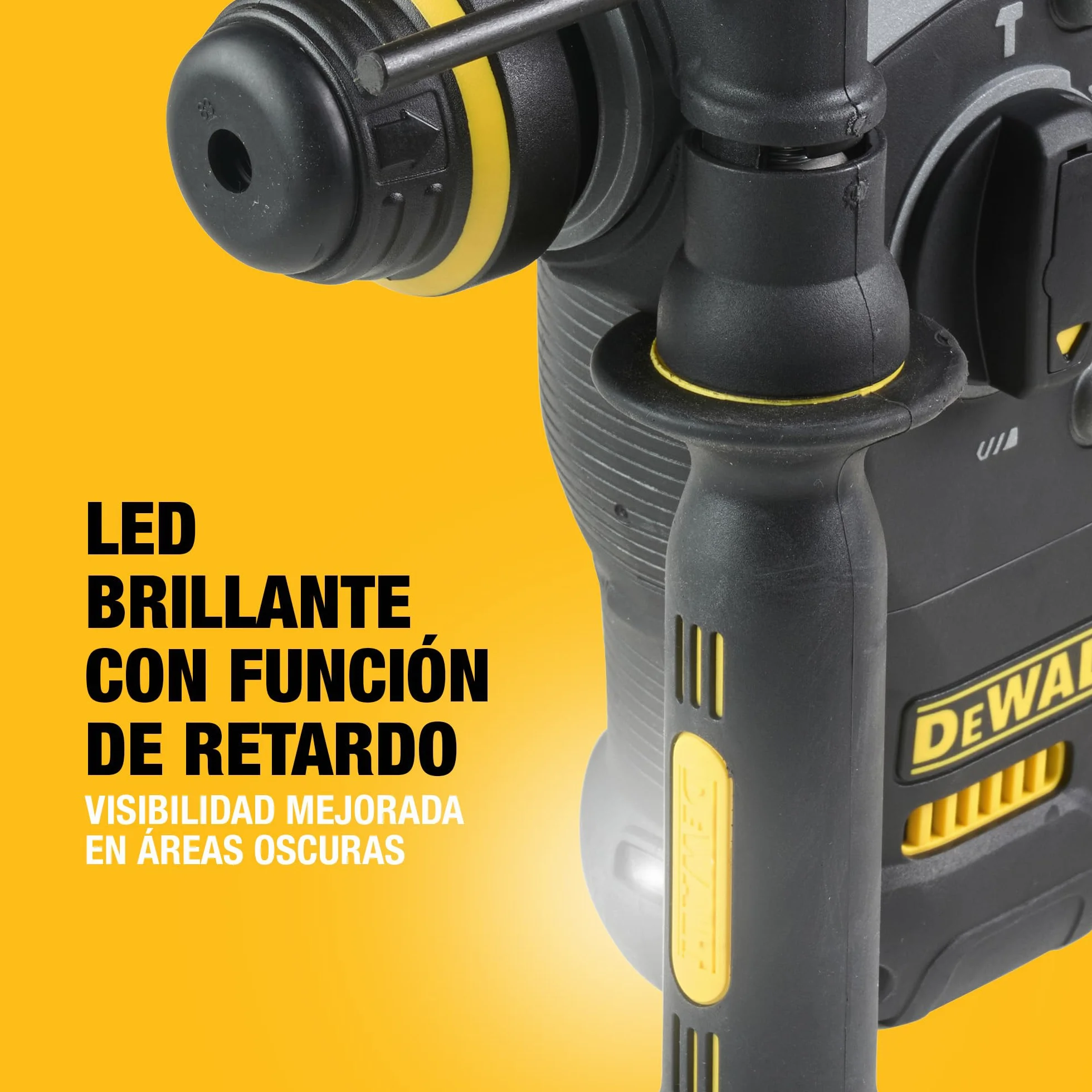 DEWALT Taladro Percutor Sin Escobillas SDS-Plus XR 18V de 24mm, No incluye Batería ni Cargador, DCH273N-XJ