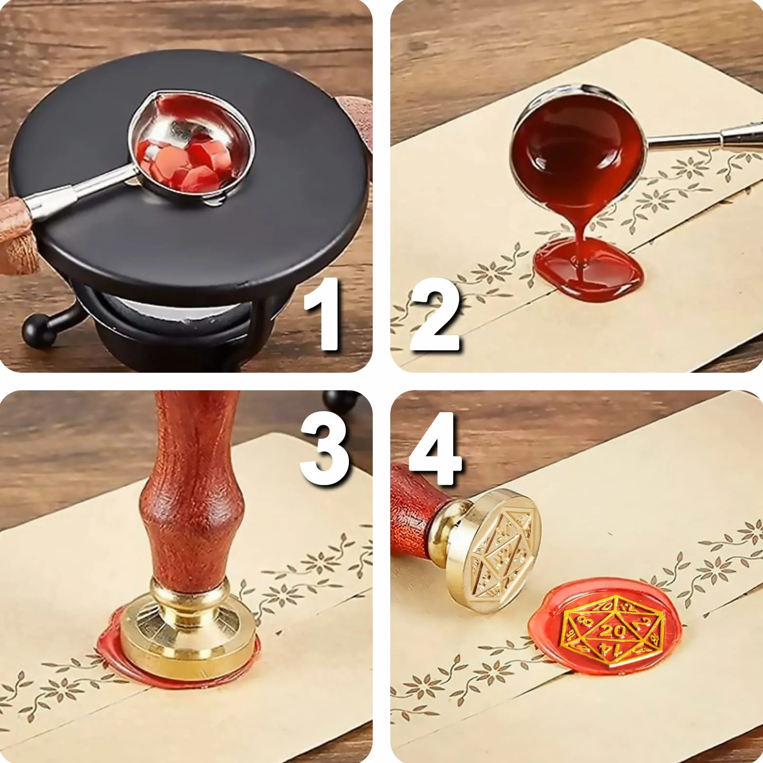 DND - Juego de sellos de cera para mazmorras y dragones