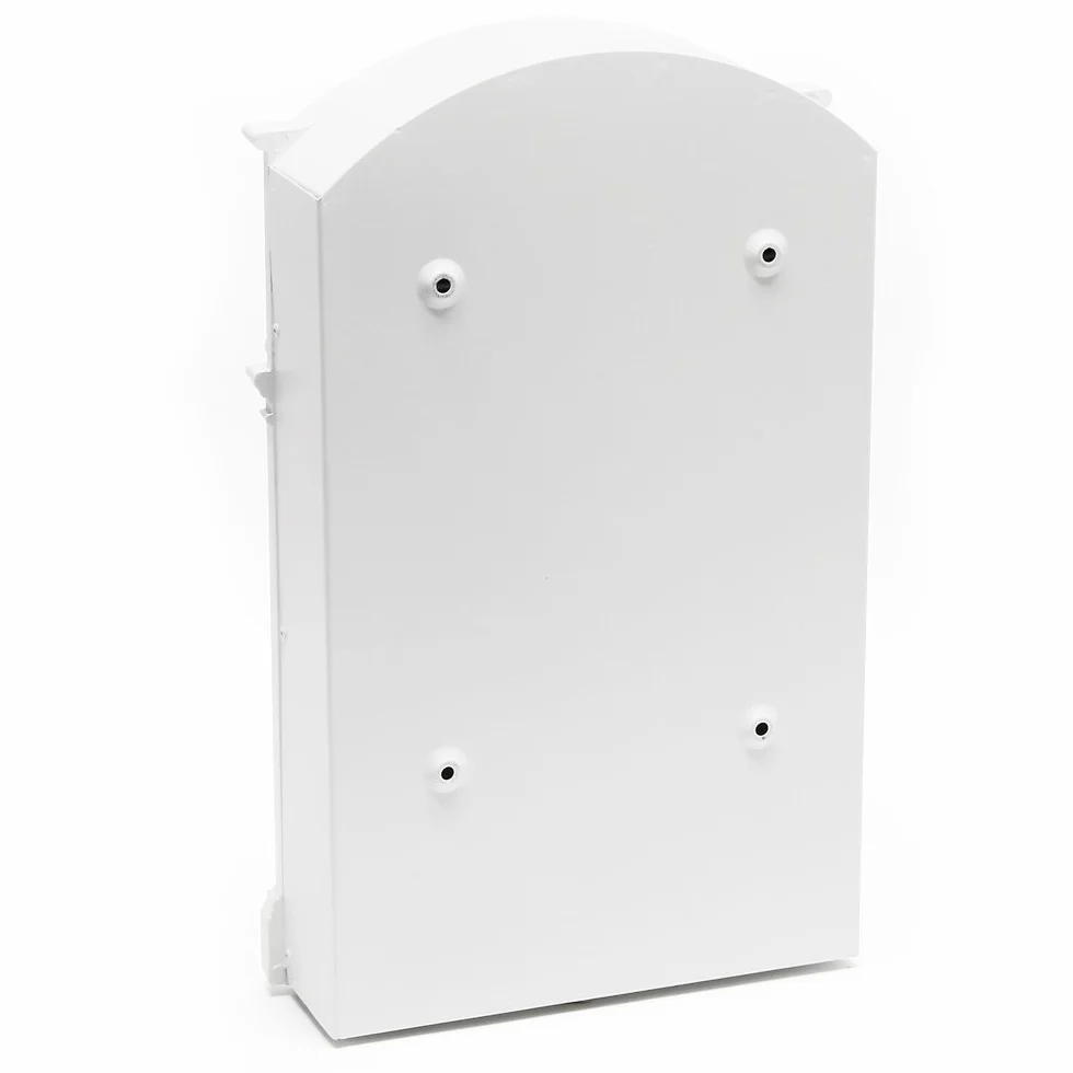 Wiltec Buzón de diseño Antiguo 260 x 90 x 400 mm Blanco buzón de Pared de Acero con Cerradura, Placa de identificación y Ranuras de visualización
