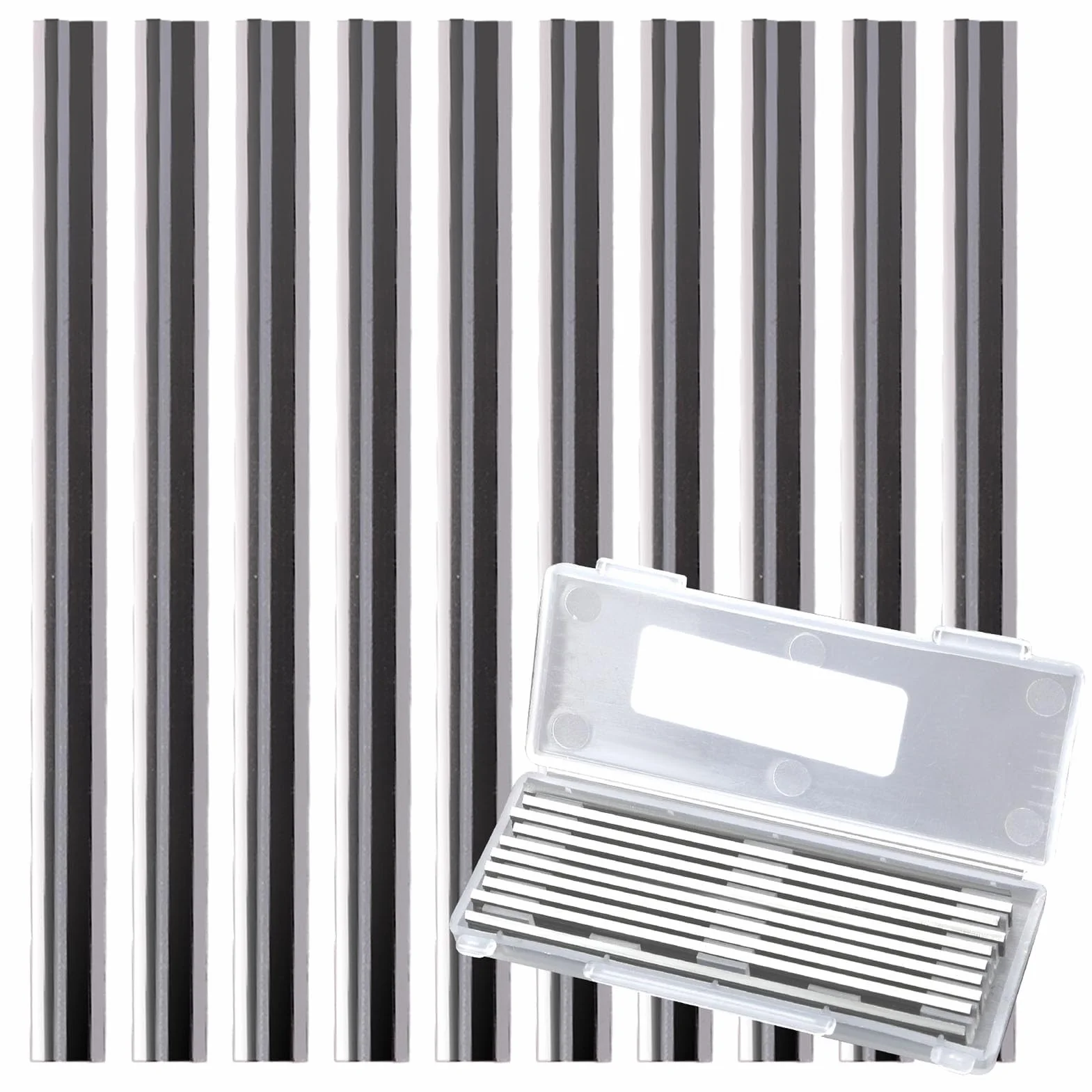 Cuchillas Cepillo Eléctrico 10 Piezas 82mm Cuchillo Reversible 82x5,5x1,2mm para Carpintería