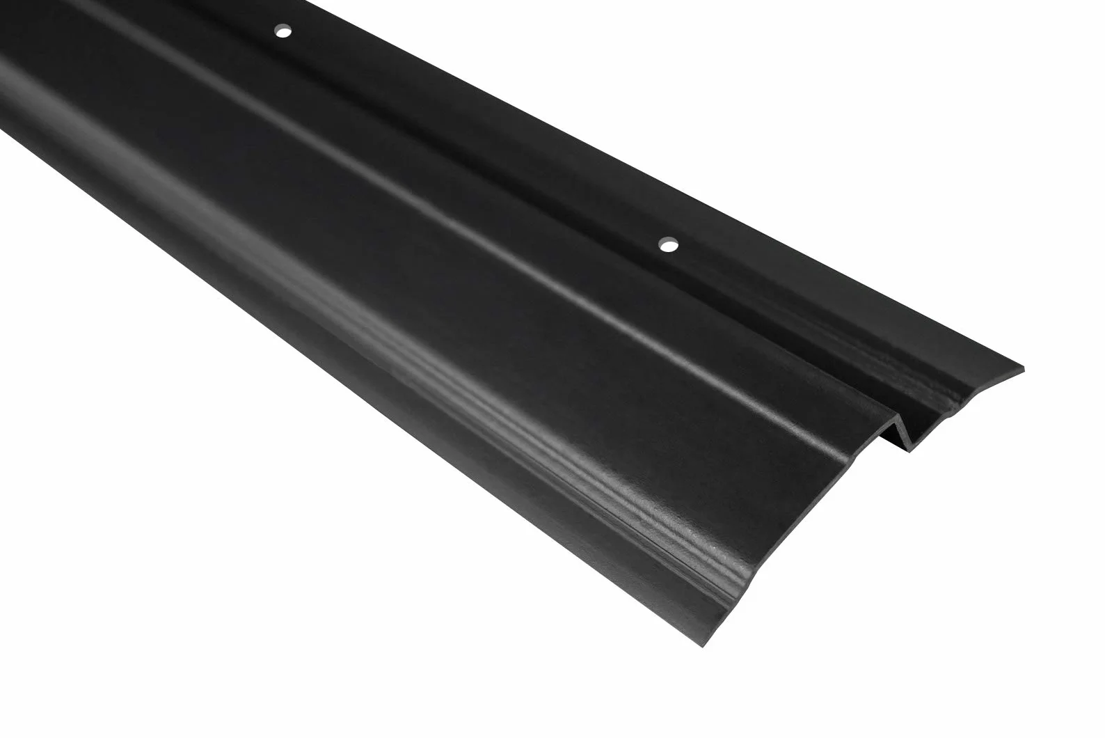 20 metros | Perfil de recubrimiento para plástico de burbujas | PVC | resistente al impacto | resistente | Lemal | 65x10 mm | negro | PT6