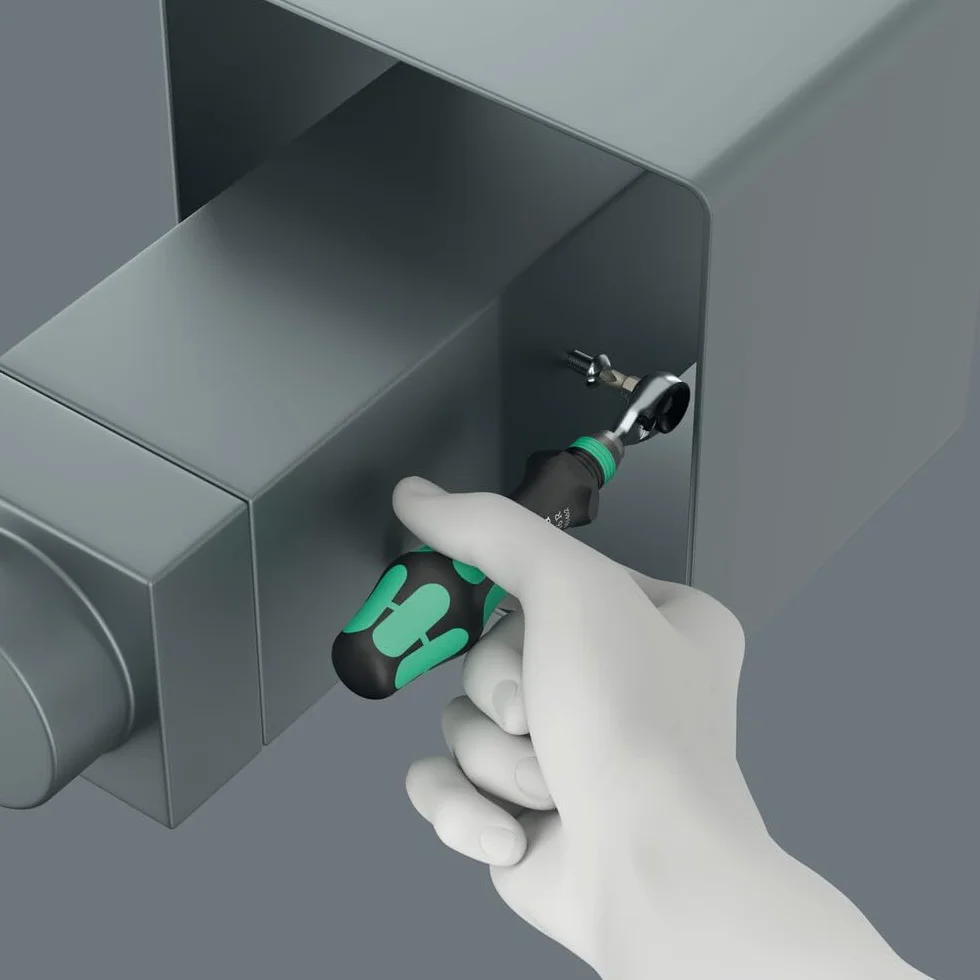 Wera 8011 Carraca de puntas Zyklop Mini 4, 1/4", 1/4" x 50 mm | herramientas manuales para bicicleta