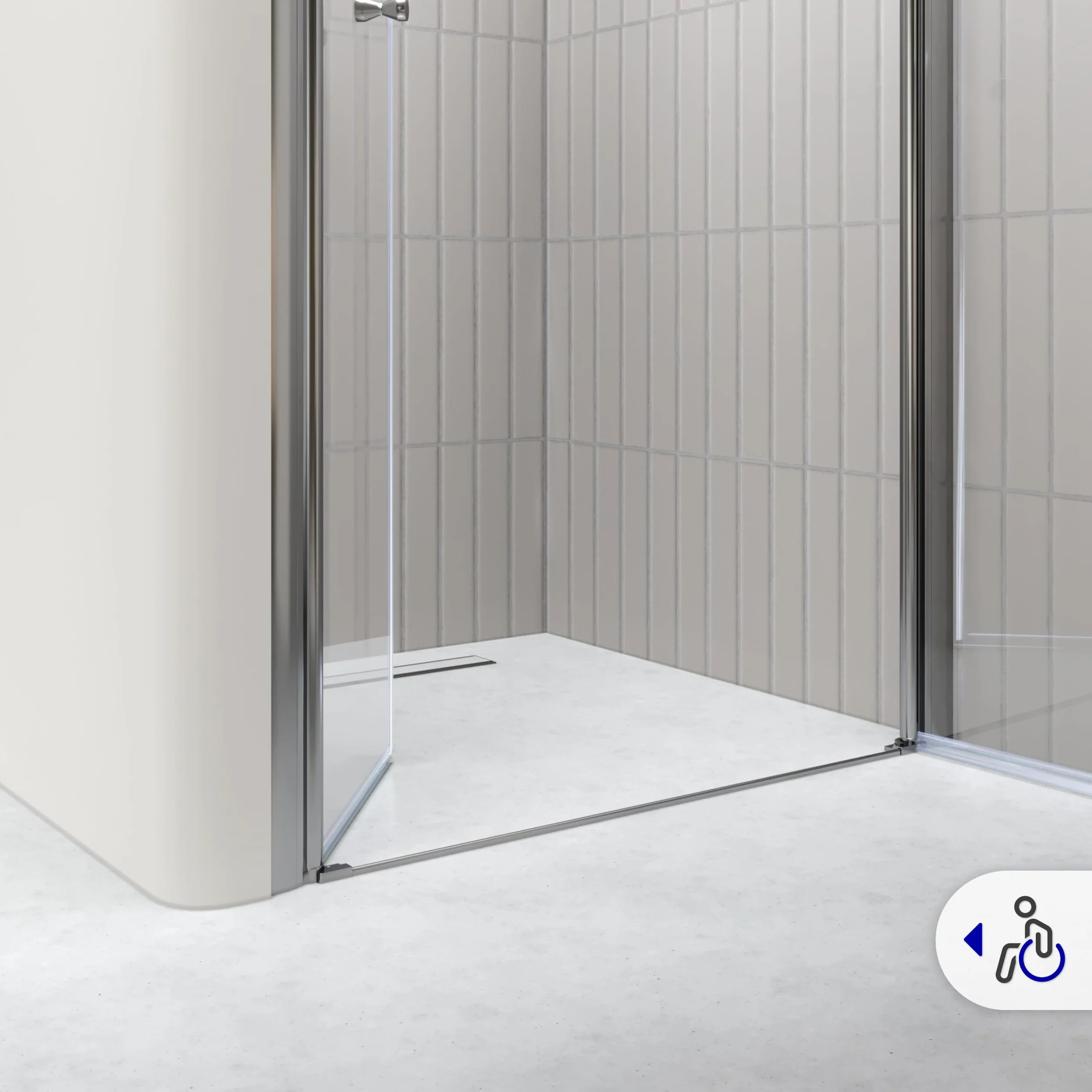 Mampara de ducha Lima, regulable de 116-120 cm, altura 185 cm, puerta doble abatible, cristal de seguridad templado transparente ESG 6MM, perfiles cromados #DTC