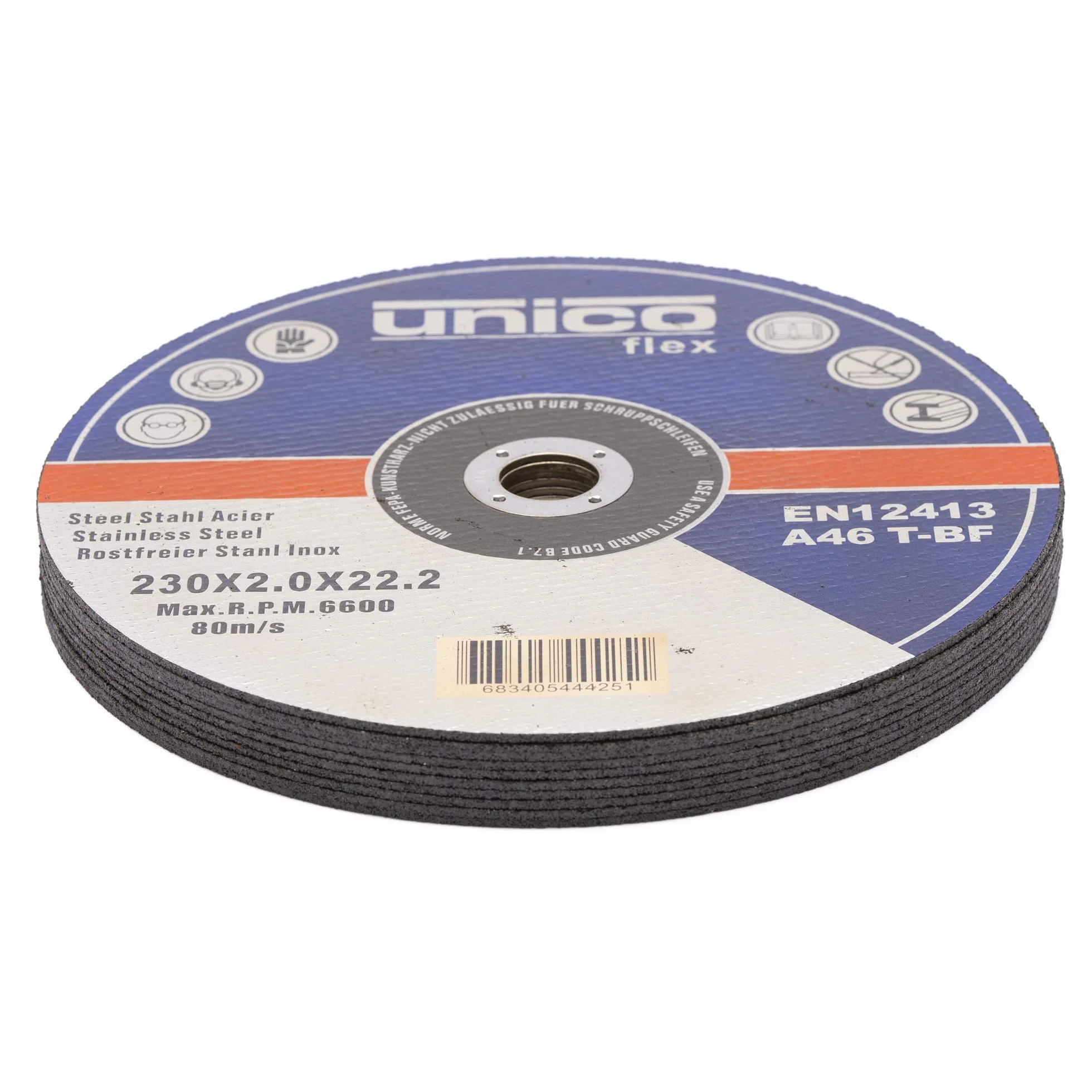25 Piezas Disco de corte ø 230 x 2 mm Inox acero Inox. Metal Extra fina Disco flexible
