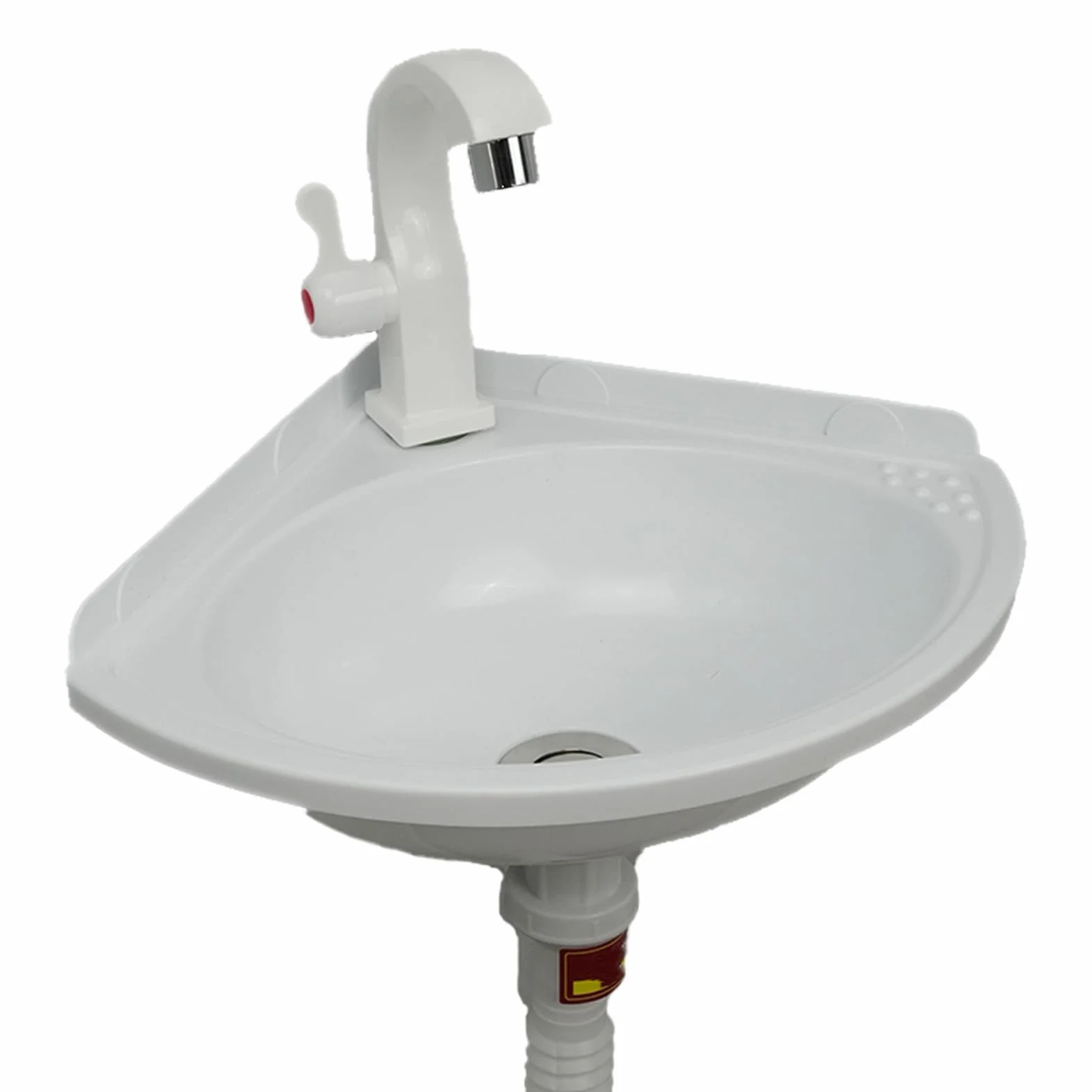 Lavabo de plástico de color, pequeño lavabo de esquina para lavarse las manos, fregadero de pared de plástico, mini lavabo, lavabo para autocaravana, fregadero para jardín, camping, sótano