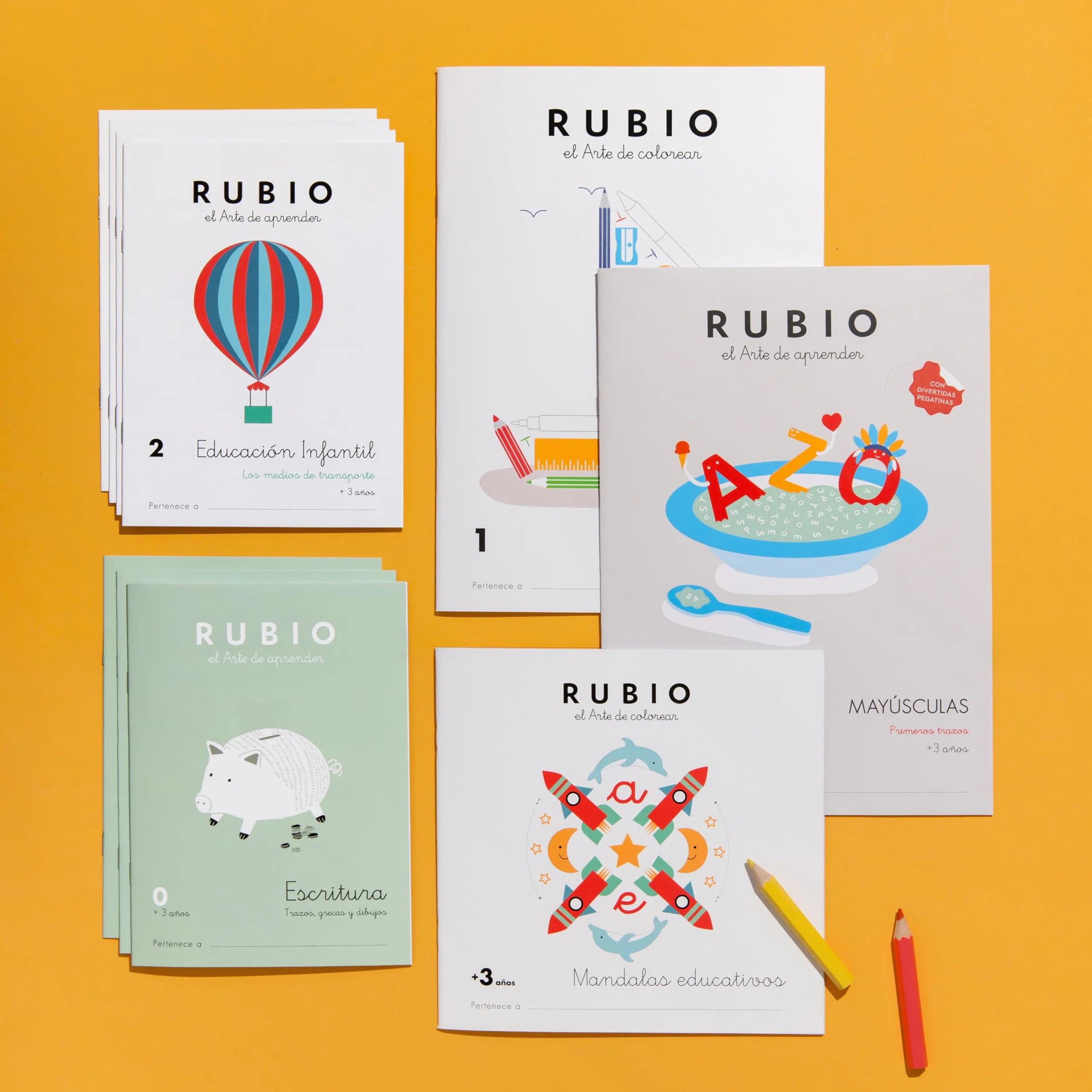 Pack Rubio Educación Infantil +3 años. Contiene 10 cuadernos. (PACKS ESCOLARES)