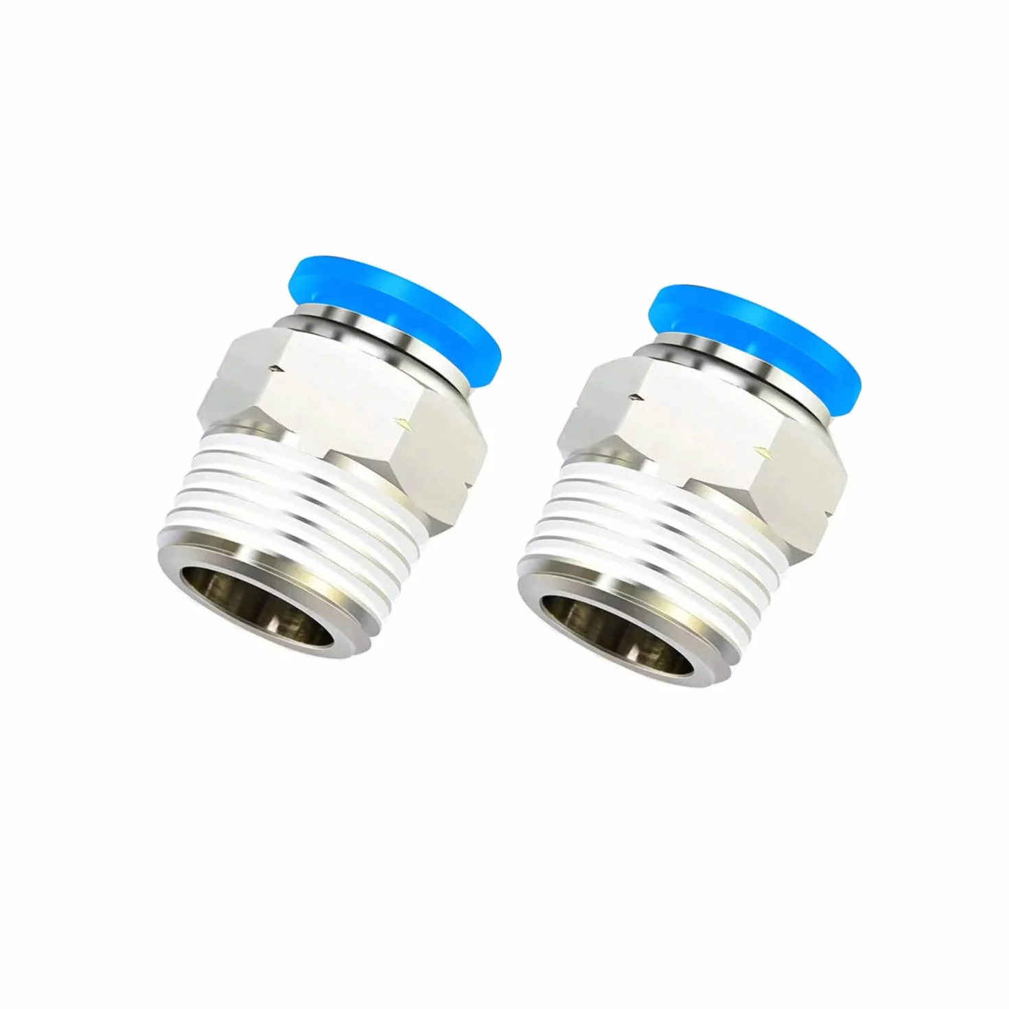 PNEUMATIC - Tubo de 8 mm de diámetro exterior x rosca NPT macho de 1/8 pulgadas, conector recto macho PC8-N1 (paquete de 10)