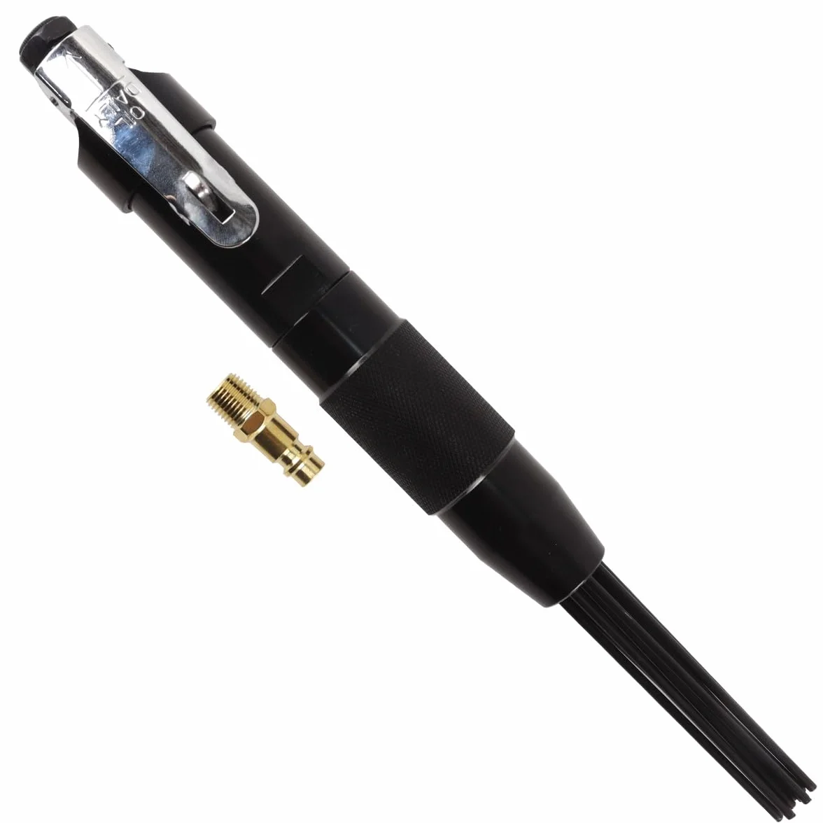 Mini removedor de óxido neumático con Aguja desincrustadora, 12 Agujas de Acero de 3 mm, 4000 RPM, 4,0 cfm, 90 PSI, Limpiador de escoria de Soldadura neumático para Espacios reducidos.