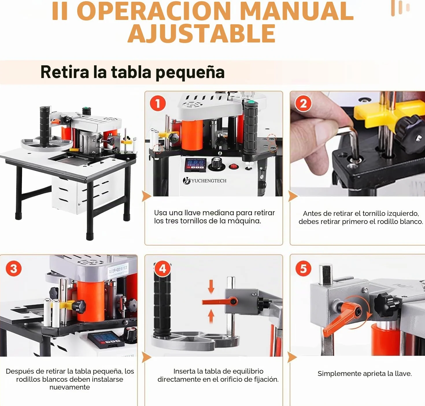 Encoladora de Cantos Portátil 2-6m/min Ancho 10-60mm Espesor 0.3-3mm para Madera Contrachapada PVC ABS