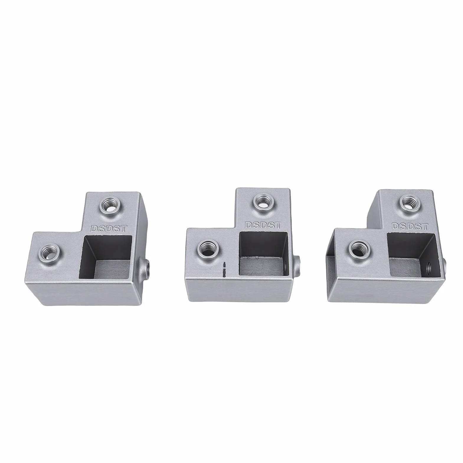 Annadue Conector de Tubo Cuadrado de Aluminio, Acoplador de Esquina de Tubo de Abrazadera de 90 Grados, 1 Pulgada, 3 Vías, en Forma de L, para Pasamanos, Cerca de Estante