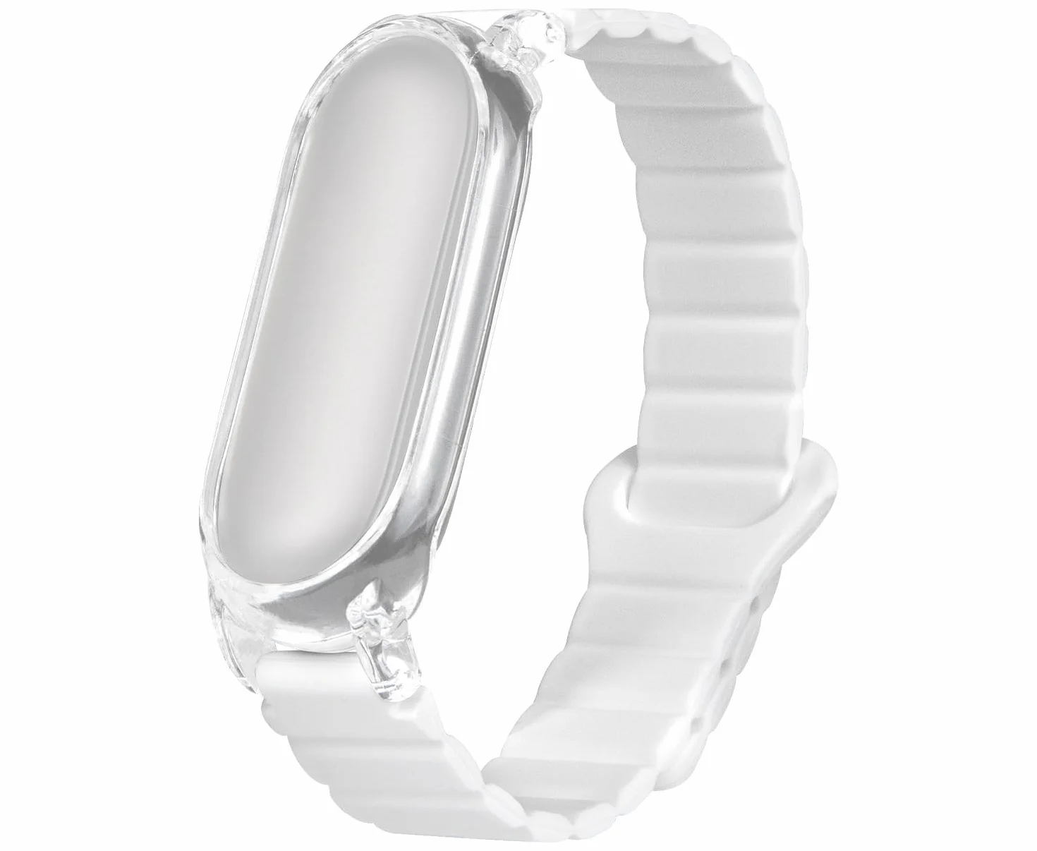SOULWIT Pulsera para Plaud NotePin/NotePin S AI Grabadora de voz, Ajustable de 5.9"–9.44", Cómoda Correa de Silicona con Cierre Magnético - Blanca