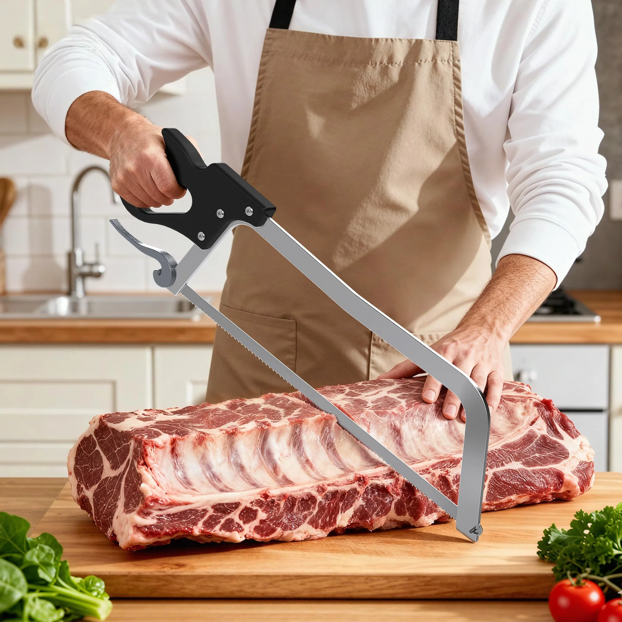 XL Sierra manual carnicero Carne Huesos Carnicería profesional Hostelería Cocina Caza Despiece Corte