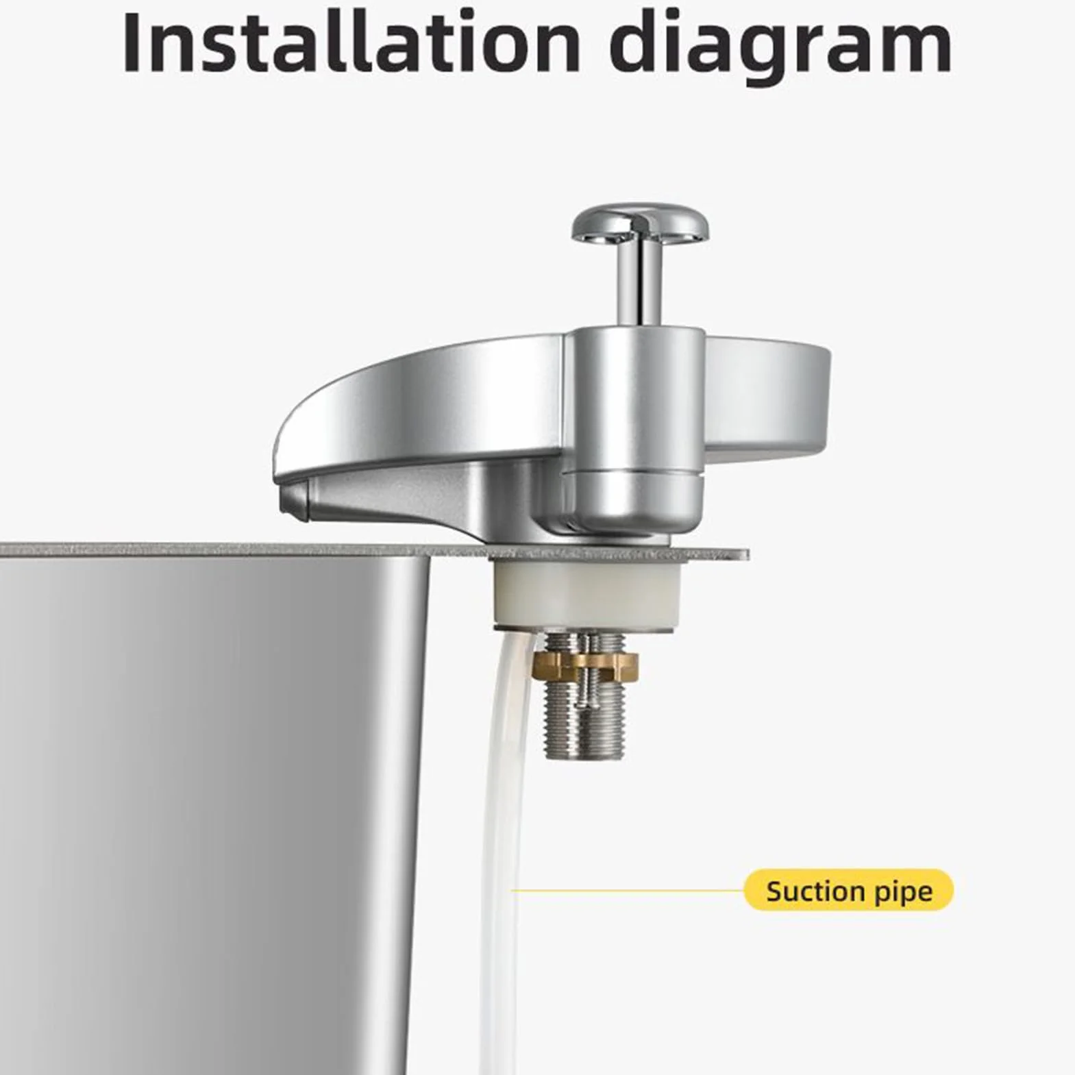 Enjuagador de Vasos para Fregadero de Acero Inoxidable