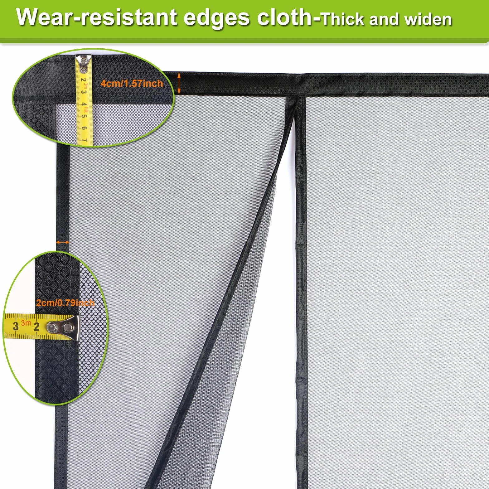 Mosquitera Puerta Magnetica 135x210cm Negro Tela Antimosquitos Exterior Corredera Cortina Malla Imanes Cierre Automatico