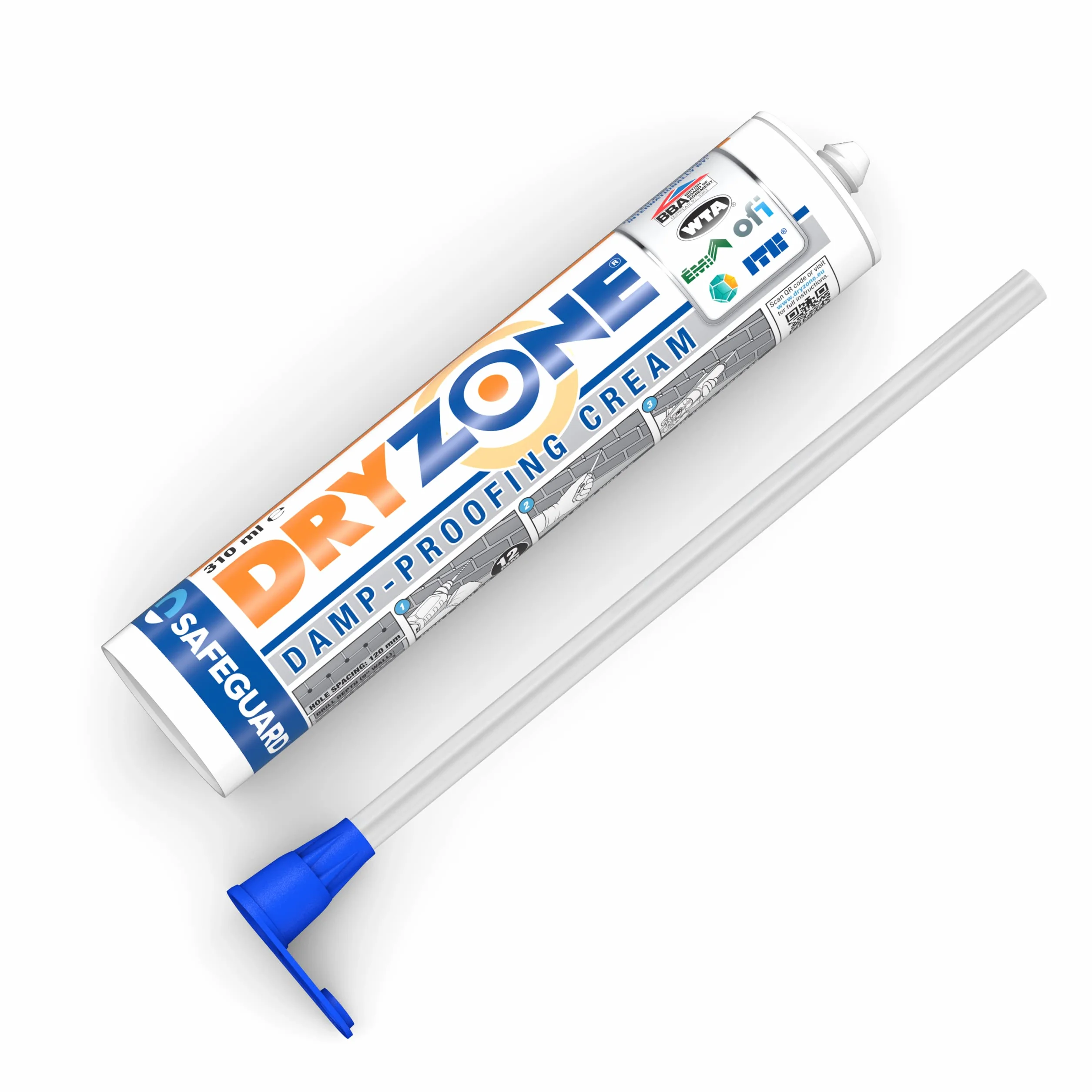Dryzone Kit de aislamiento de humedad | 12 metros | Tratamiento contra la humedad por capilaridad | Ainti humedad efectivo