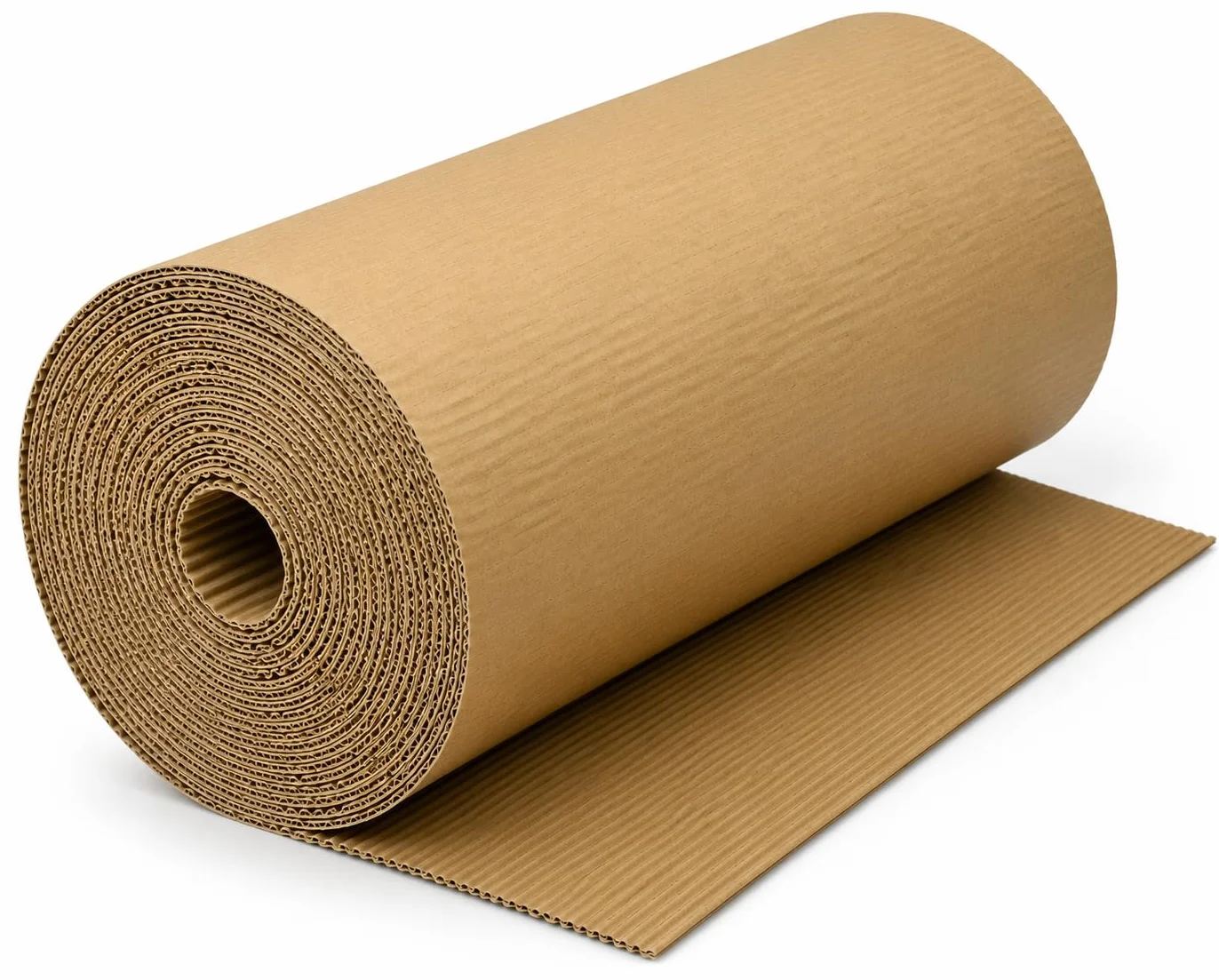 Bobina Cartón Ondulado 25 Metros 90 cm Ancho Rollo Reciclado para Embalaje y Protección
