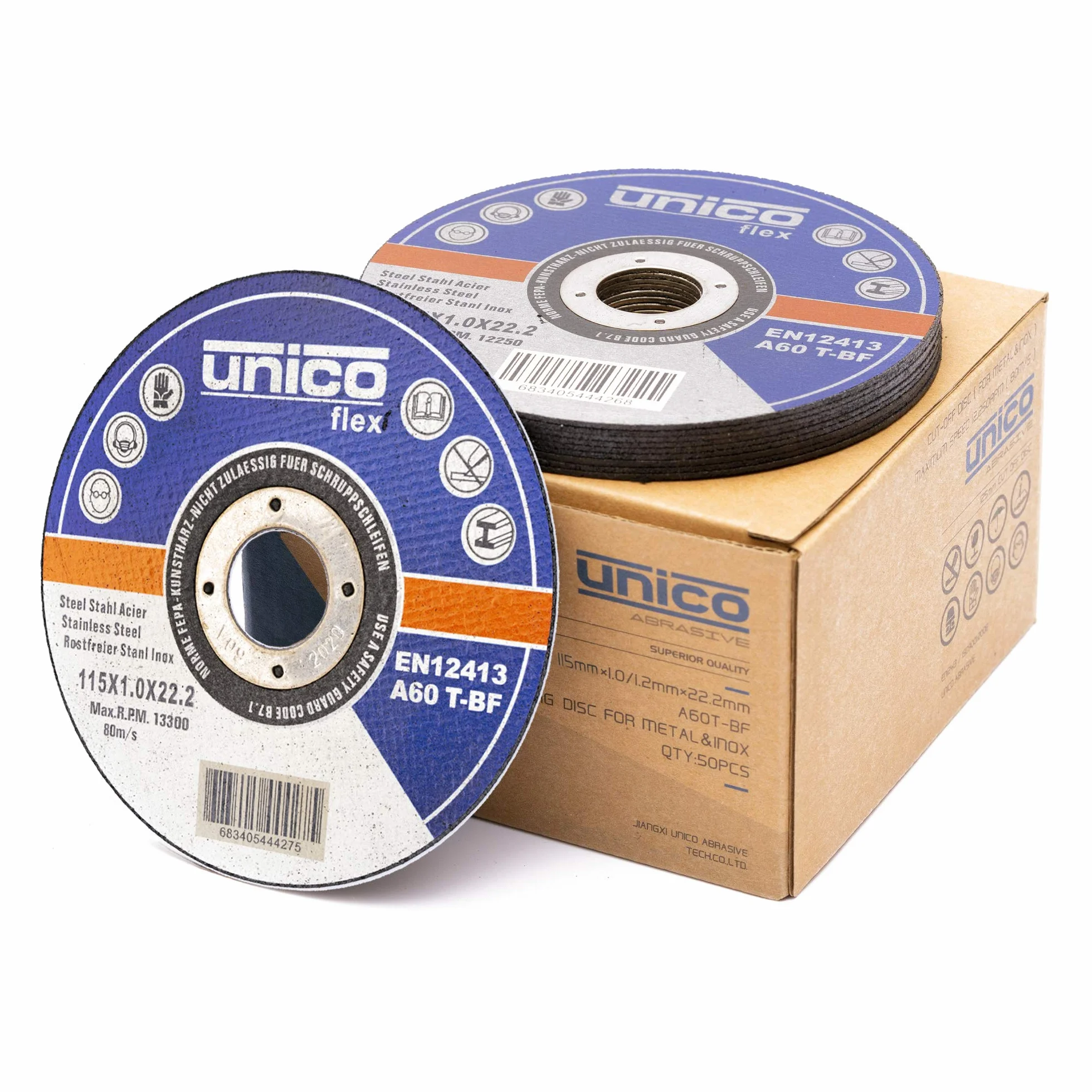 50 discos de corte 115 de metal, 50 discos de corte de 115 x 1,0 mm, discos flexibles 115 de metal fino de 1 mm, orificio: 22,23 mm, para amoladora angular o de corte