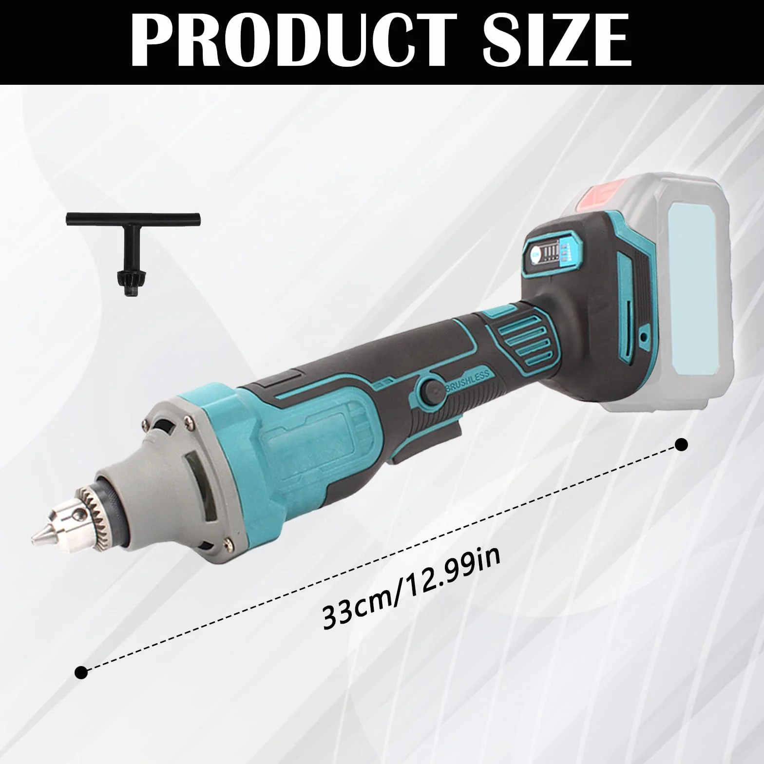 Amoladora Recta, Destornillador Angular Inalámbrico Compatible con Batería Makita de 18 V Minitaladro Multifuncional Para Uso Doméstico Para Grabar Esmerilar Pulir Y Taladrar (Sin Batería)