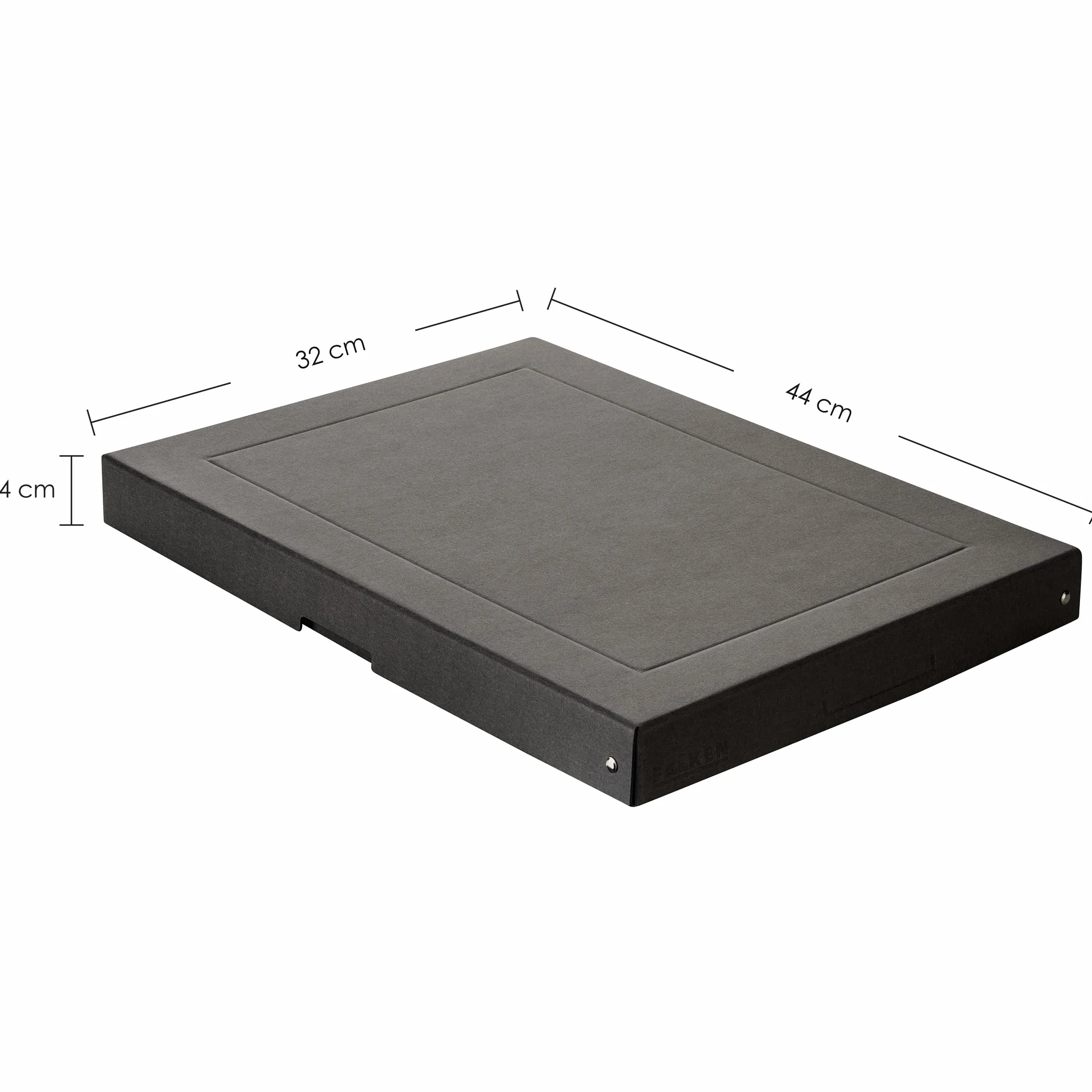 FALKEN PureBox Caja de almacenamiento con tapa 40 mm DIN A3 cartón reciclado negro