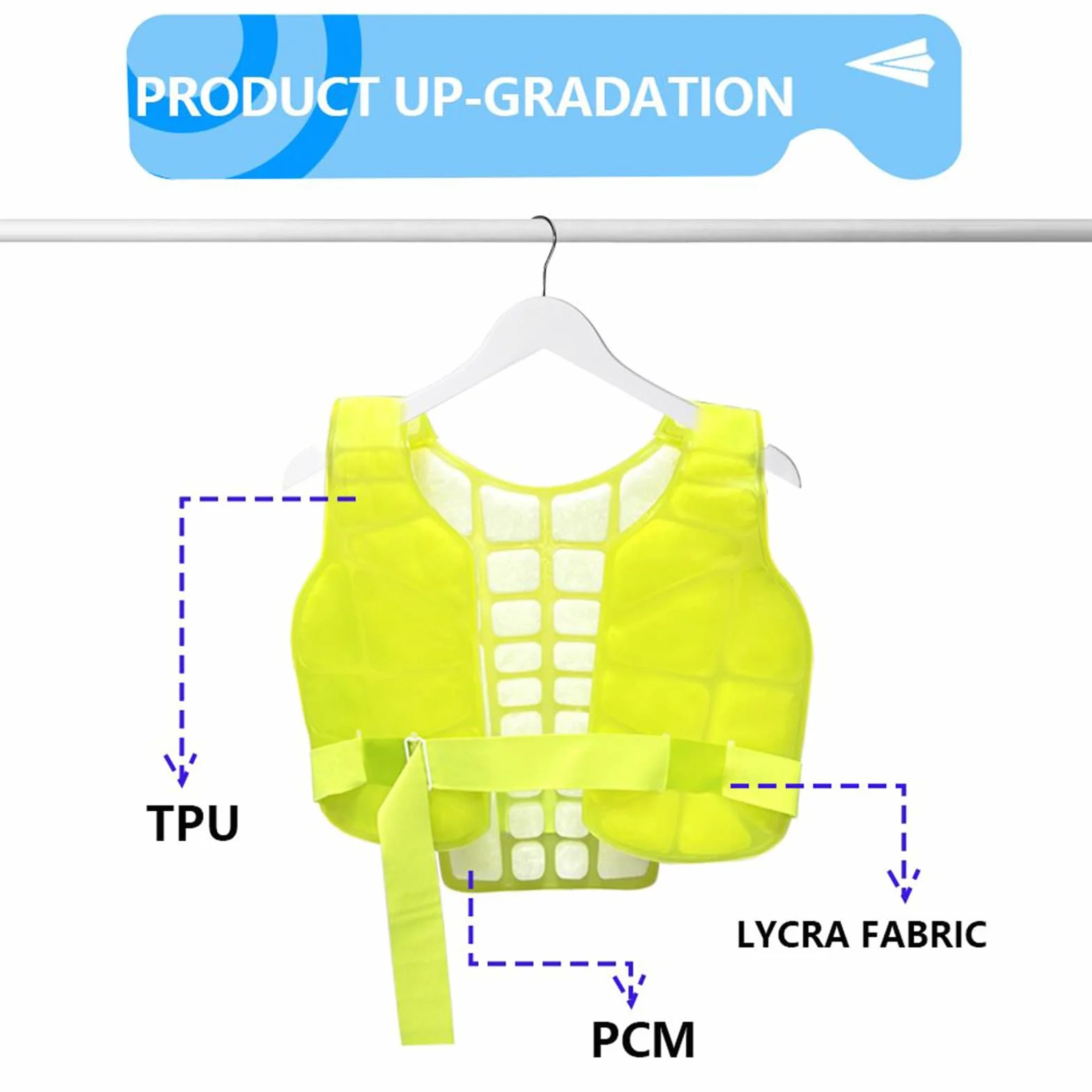 Chaqueta Refrescante con Aire Acondicionado Chaleco de Hielo Reutilizable | Equipo de Protección Personal y Seguridad para Trabajo, Entrenamiento, Construcción, Motociclismo, Pesca,