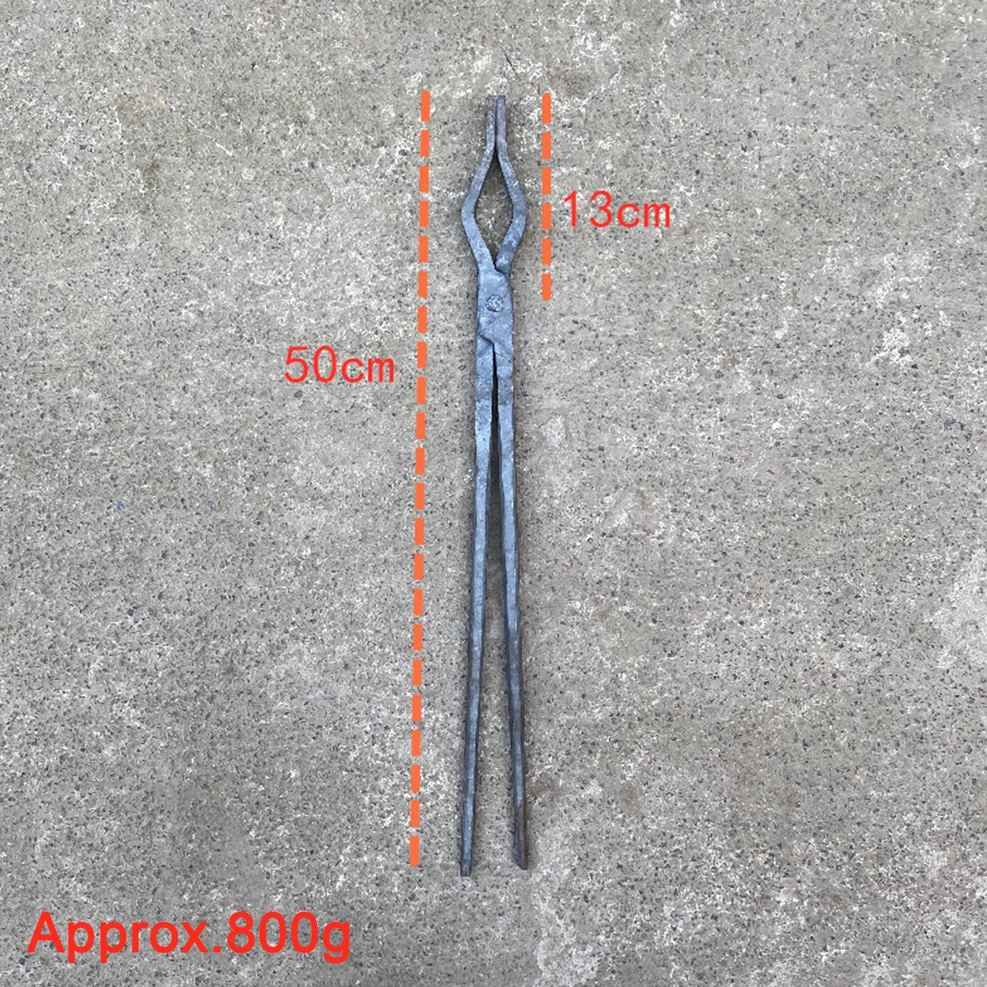 Tenaza de forja Pinzas de herrero Pinzas planas Pinzas de herrero de nariz redonda Tenaza de forja de 40-100cm para Anvil Ingeniero Herrero Forja,50cm