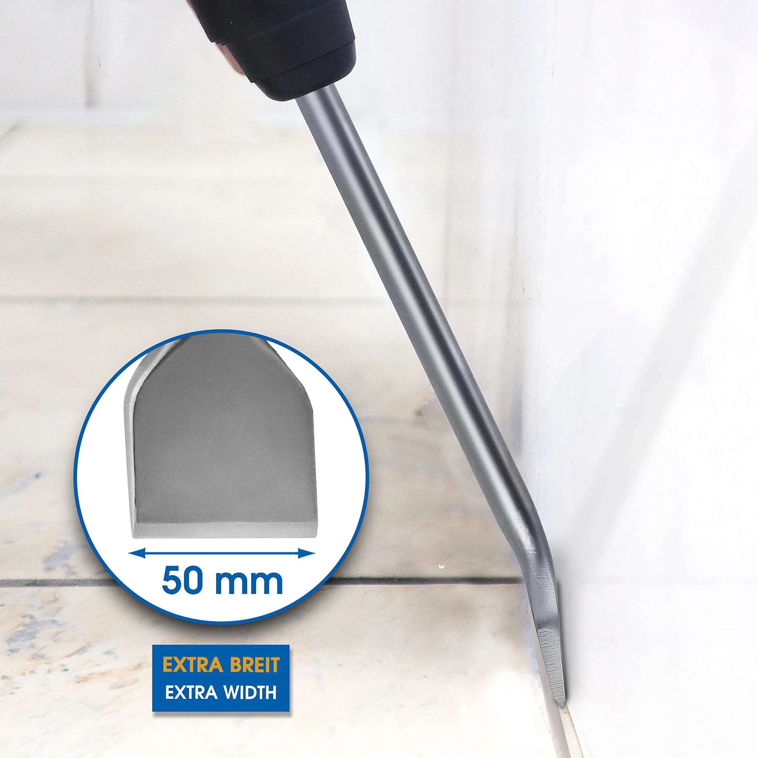 S&R Cincel SDS MAX Baldosas 400 x 50 mm Calidad Industrial. Concel ángulado MADE in GERMANY