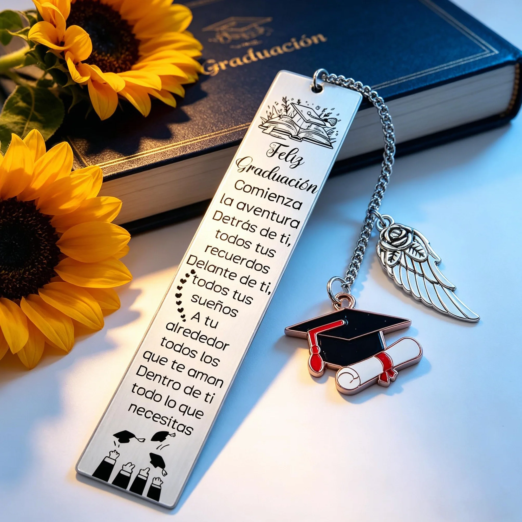 Marcadores Regalo Graduación para Estudiantes Llavero Amigo Hijo Hija Alentar Regalos Mujeres Hombres Ir Universidad Recuerdo Cumpleaños Adolescentes Graduado