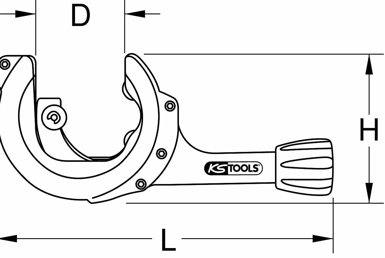 KS Tools 104.5060 Cortatubos con carraca 12-35mm