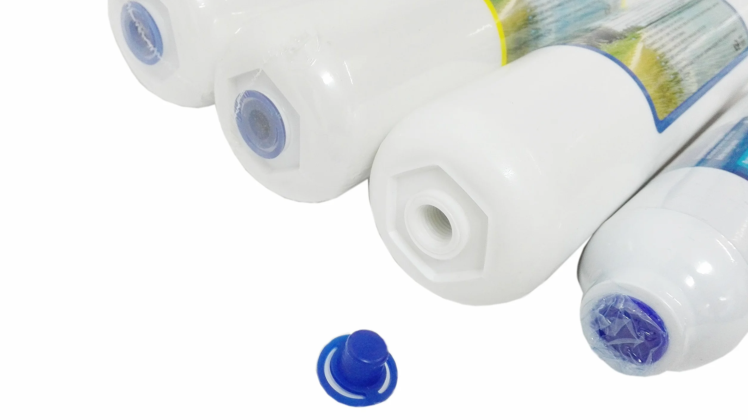 Depurtek | Kit Osmosis Inversa 4 Filtros | Alta Rendimiento Compatibilidad HIDROBOX HIDROSALUD | Incluye Codos Rosca Rollo de Teflon, 4 Unidades, Carbono…