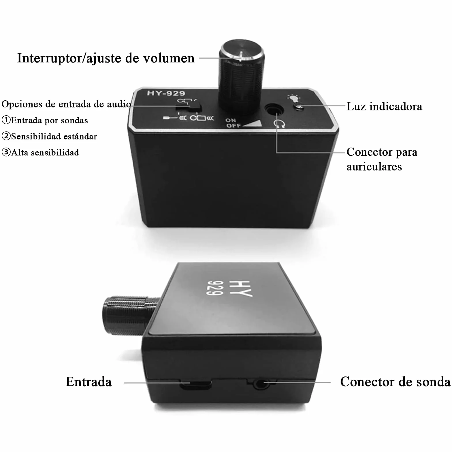 Detector de Fugas de Agua Amplificador de Sonido 2000x para Tuberías