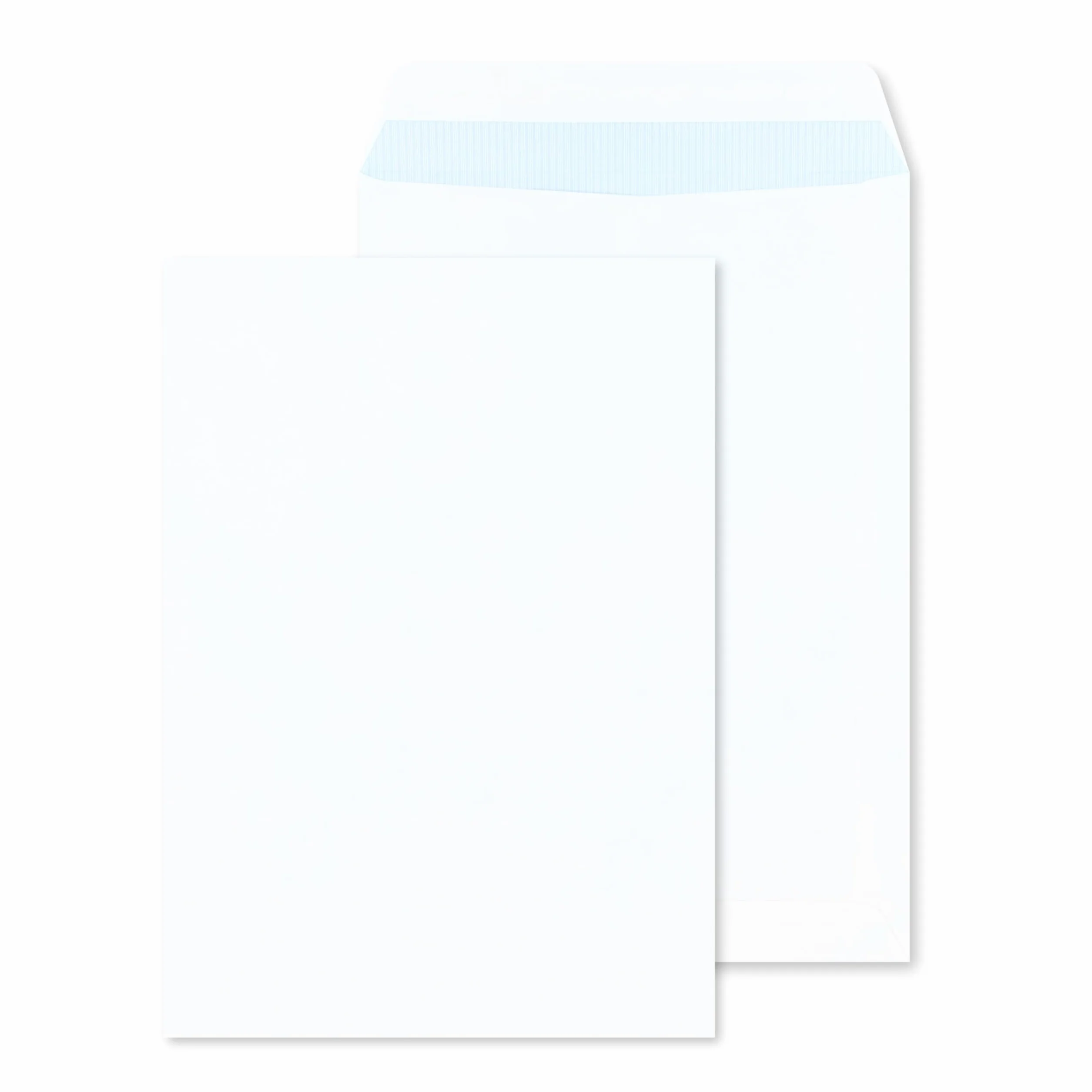 Pack de sobres blancos de papel grandes con cierre autoadhesivo para envío de documentos, 100g/m², B4, 10 unidades