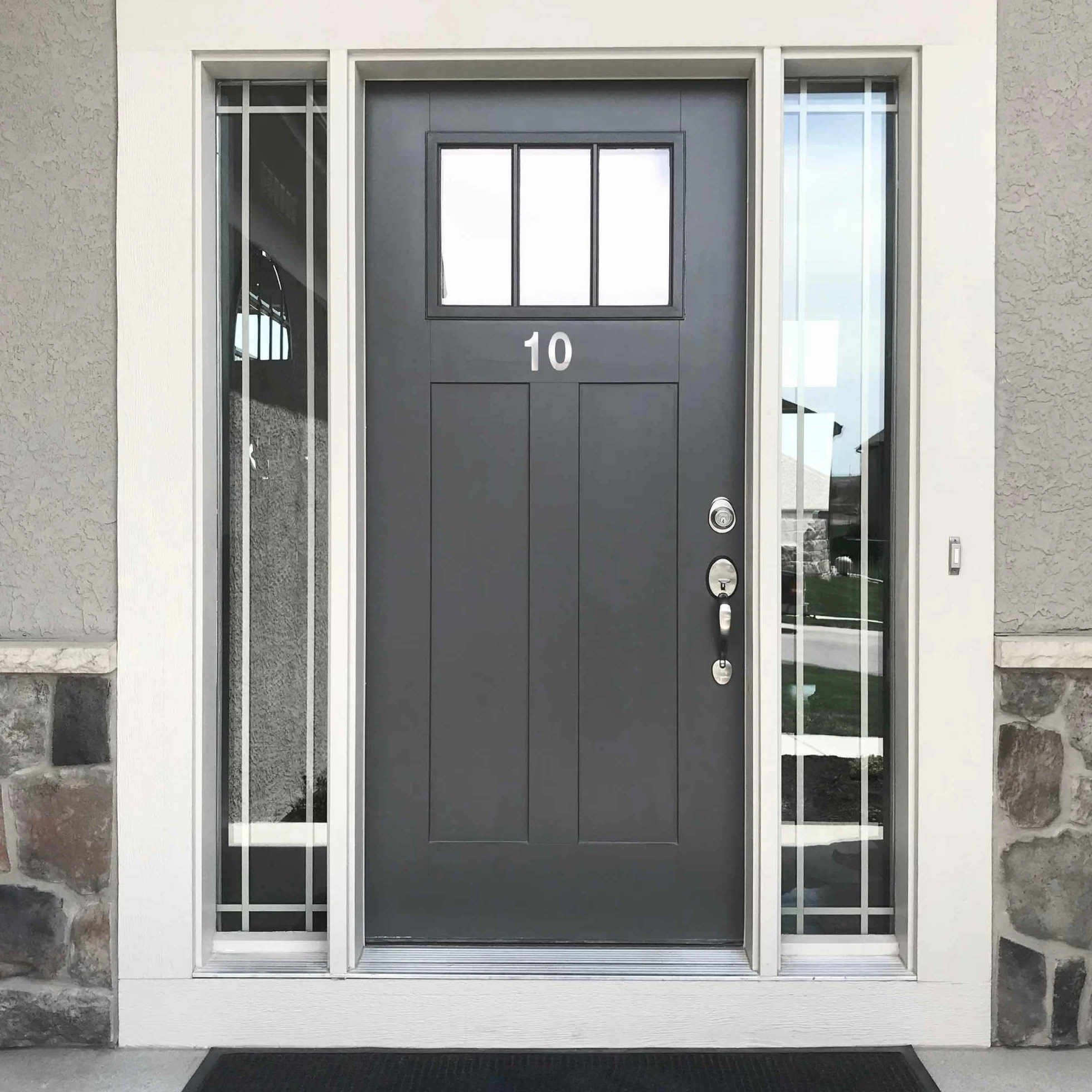 TECHZOCO Numero 0 casa, Número Cero hogar, Número 0 para puerta, Número para pared, Número 0 buzón, Acero inoxidable 304, 75 mm alto x 47 mm ancho, Adhesivo, Plateado