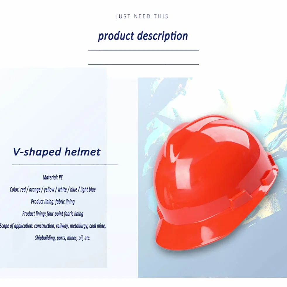 Casco de Seguridad Industrial, Casco de construcción rígido, ventilado, arnés de 4 Puntos, Los Cascos de Seguridad para Adultos