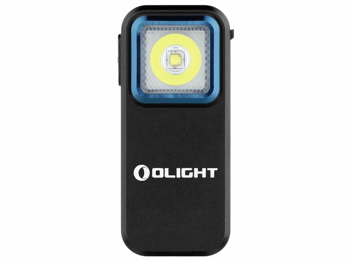 OLIGHT Oclip Linterna ángulo Recto Bicicleta, 300 LM, Luz Blanca y roja (Negra)