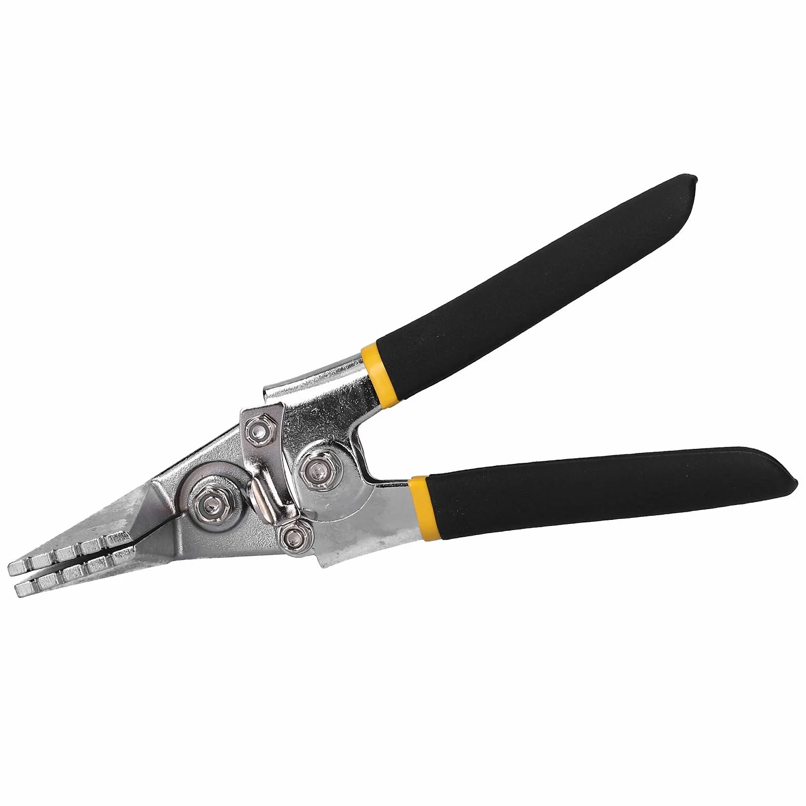 Ausla Alicates para Doblar Chapas Metálicas, 150 mm, Mango Antideslizante, Cerradora de Chapas Rectas